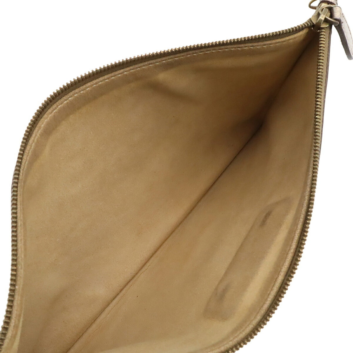 Bottega Veneta Intrecciato Gold Silver Leather Pouch Tote Bag (Pre-Owned)