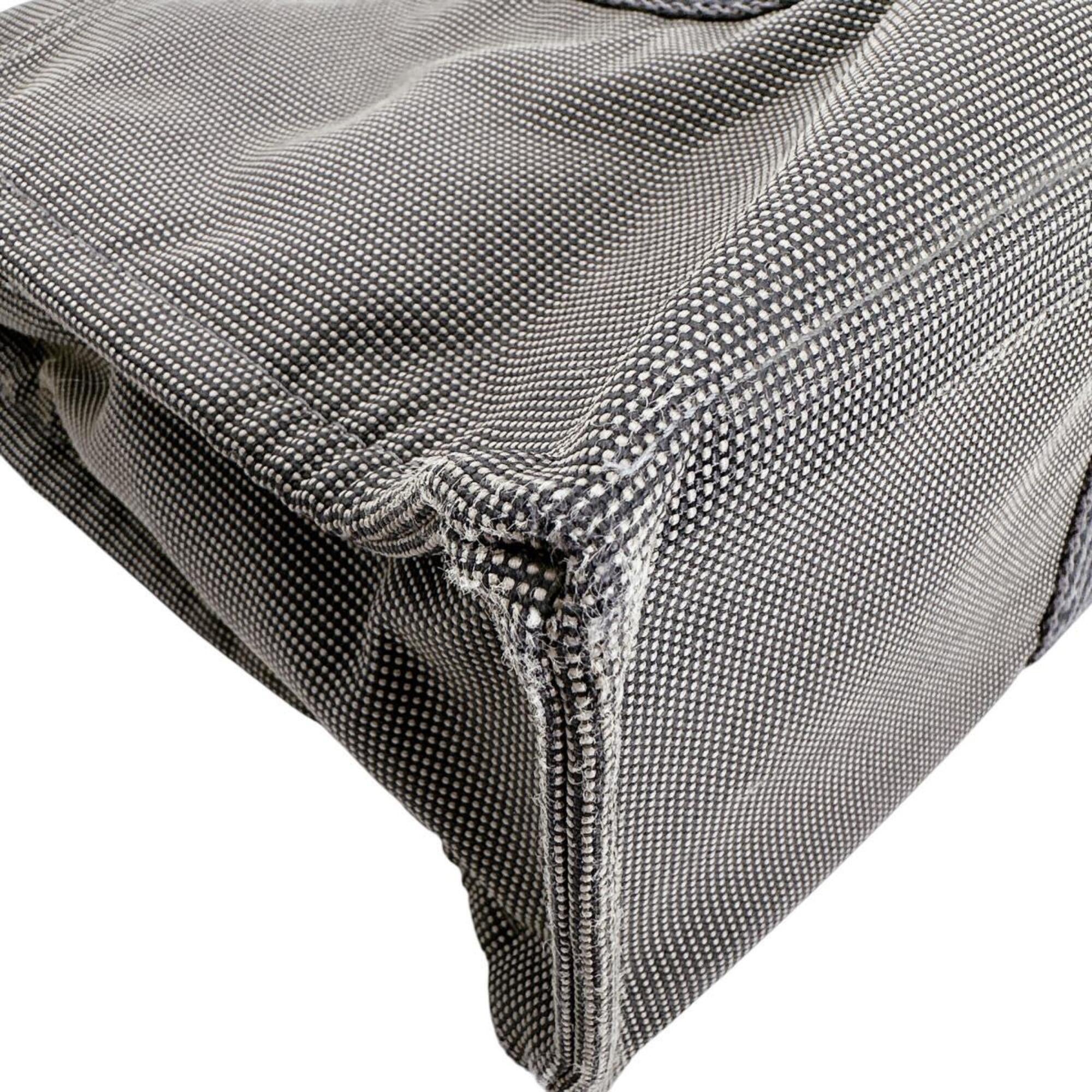 Hermes Her Line Gray Nylon Polyester Handbag Tote Bag (Pre-Owned)