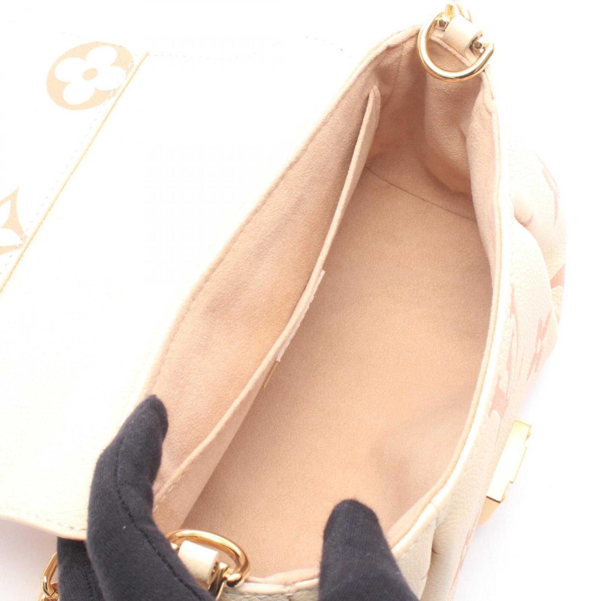 Louis Vuitton Beige Pink Leather Handbag (Pre-Owned)