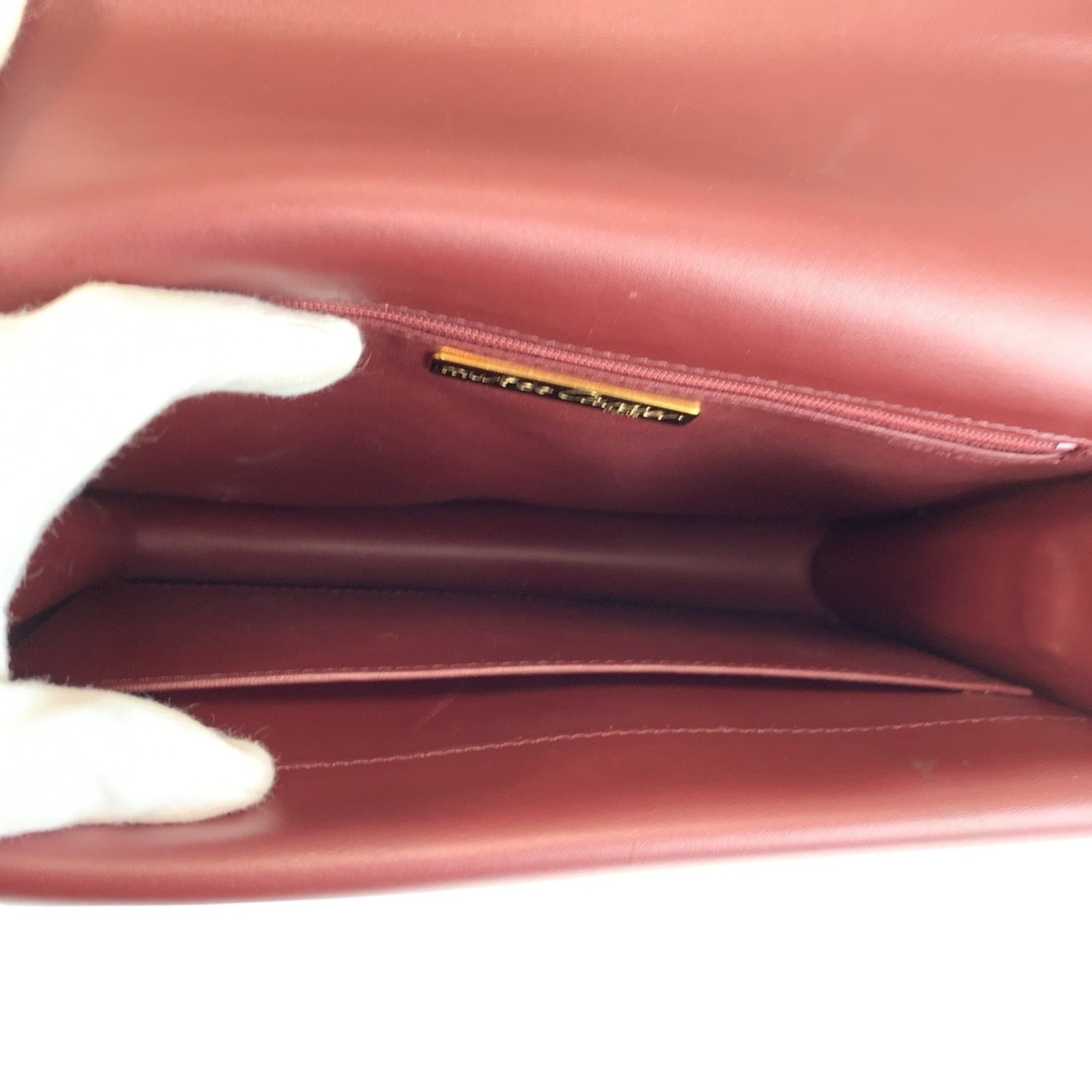 Cartier Bordeaux Leather Pochette Shoulder Bag (Pre-Owned)