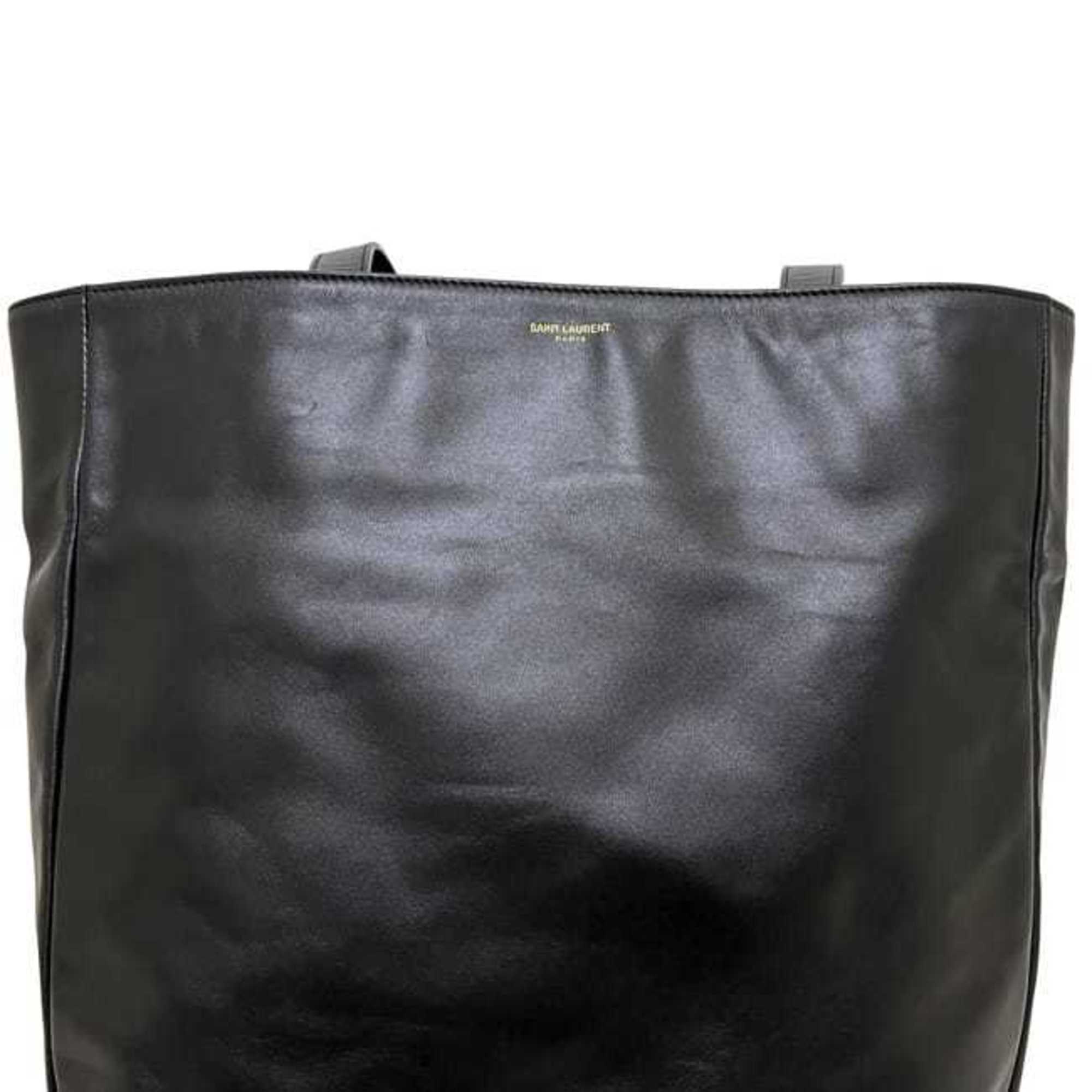 Saint Laurent Black Leather Tote Bag (Pre-Owned)