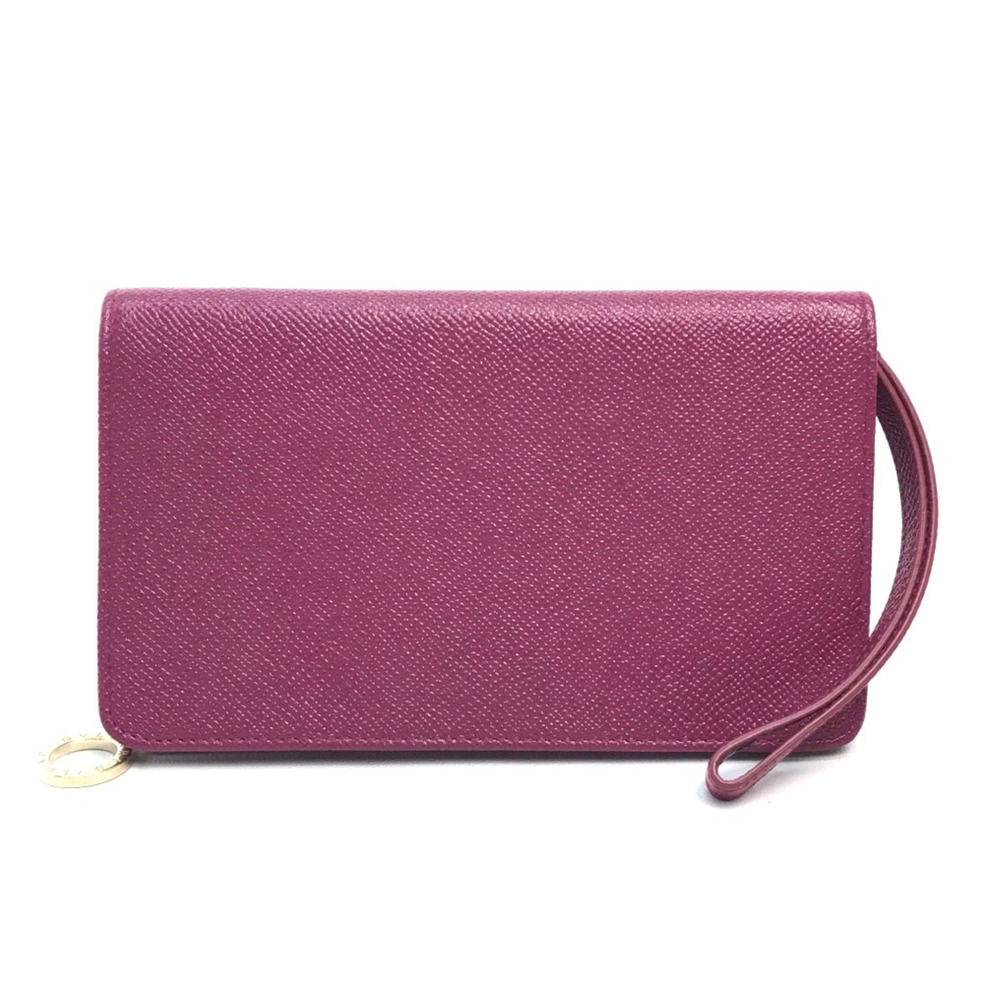Bvlgari Bvlgari Bvlgari Pink Red Color Leather Wallet (Bi-Fold) (Pre-Owned)