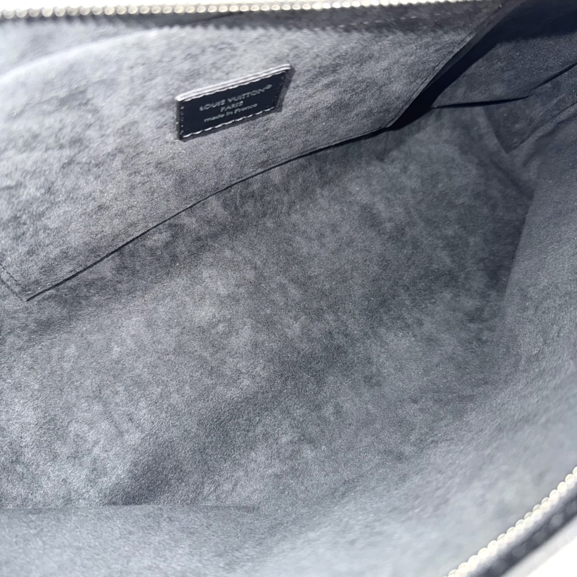 Louis Vuitton Black Monogram Or White Leather Handbag Shoulder Bag (Pre-Owned)