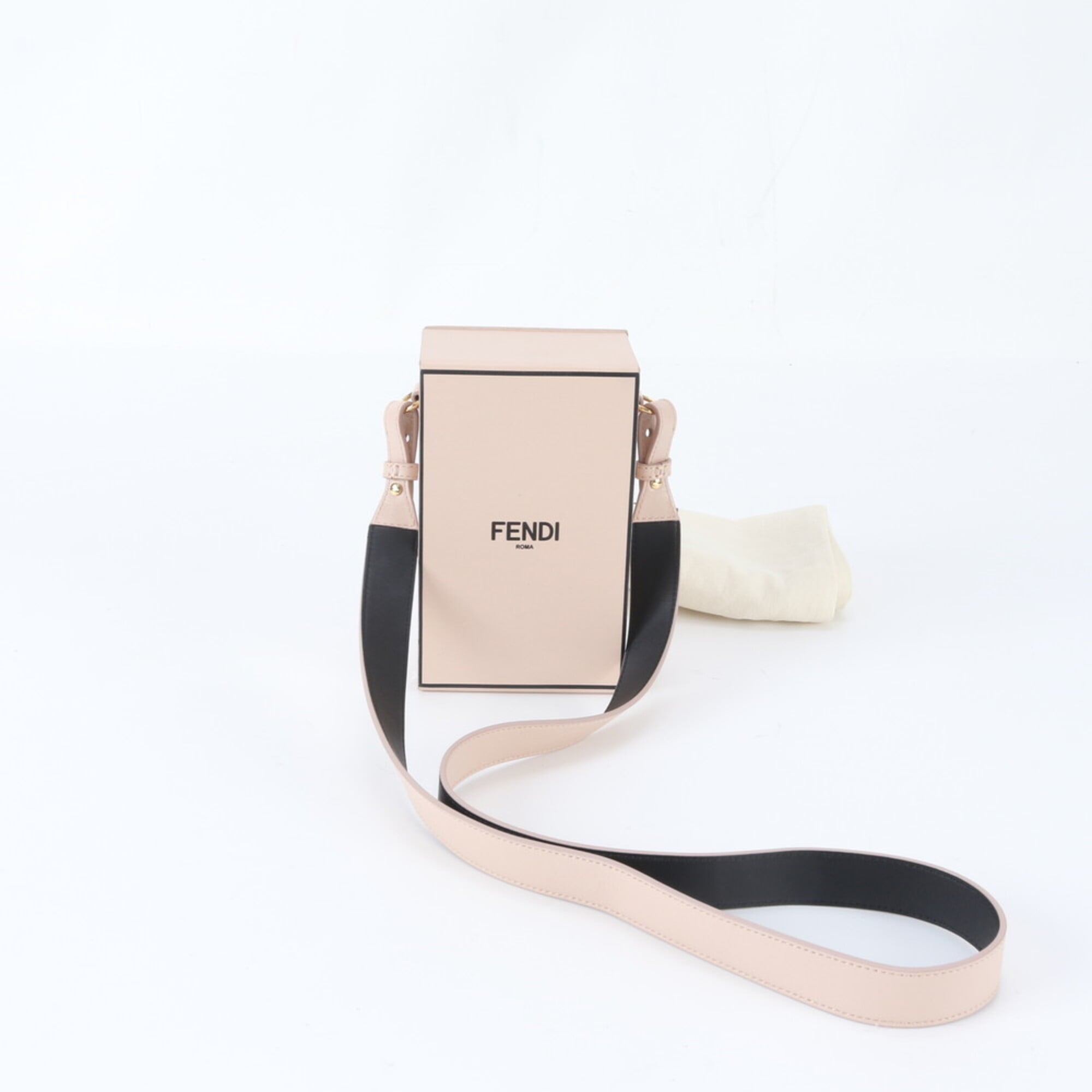 Fendi Black Pink Leather Shoulder Bag (Pre-Owned)