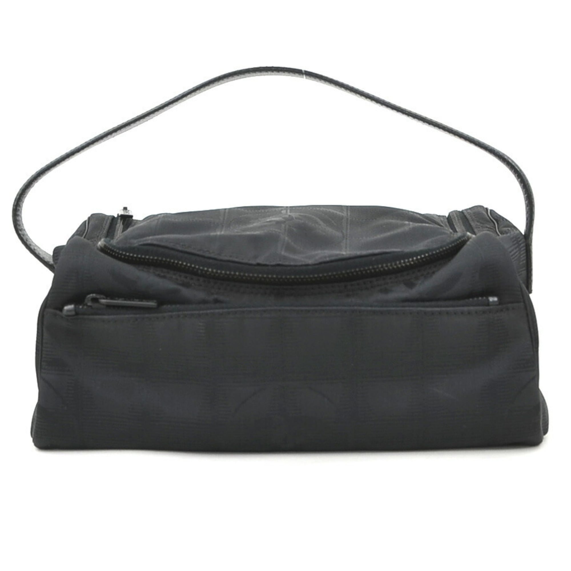 Chanel Black Nylon Jacquard Handbag Vanity Bag (Pre-Owned)