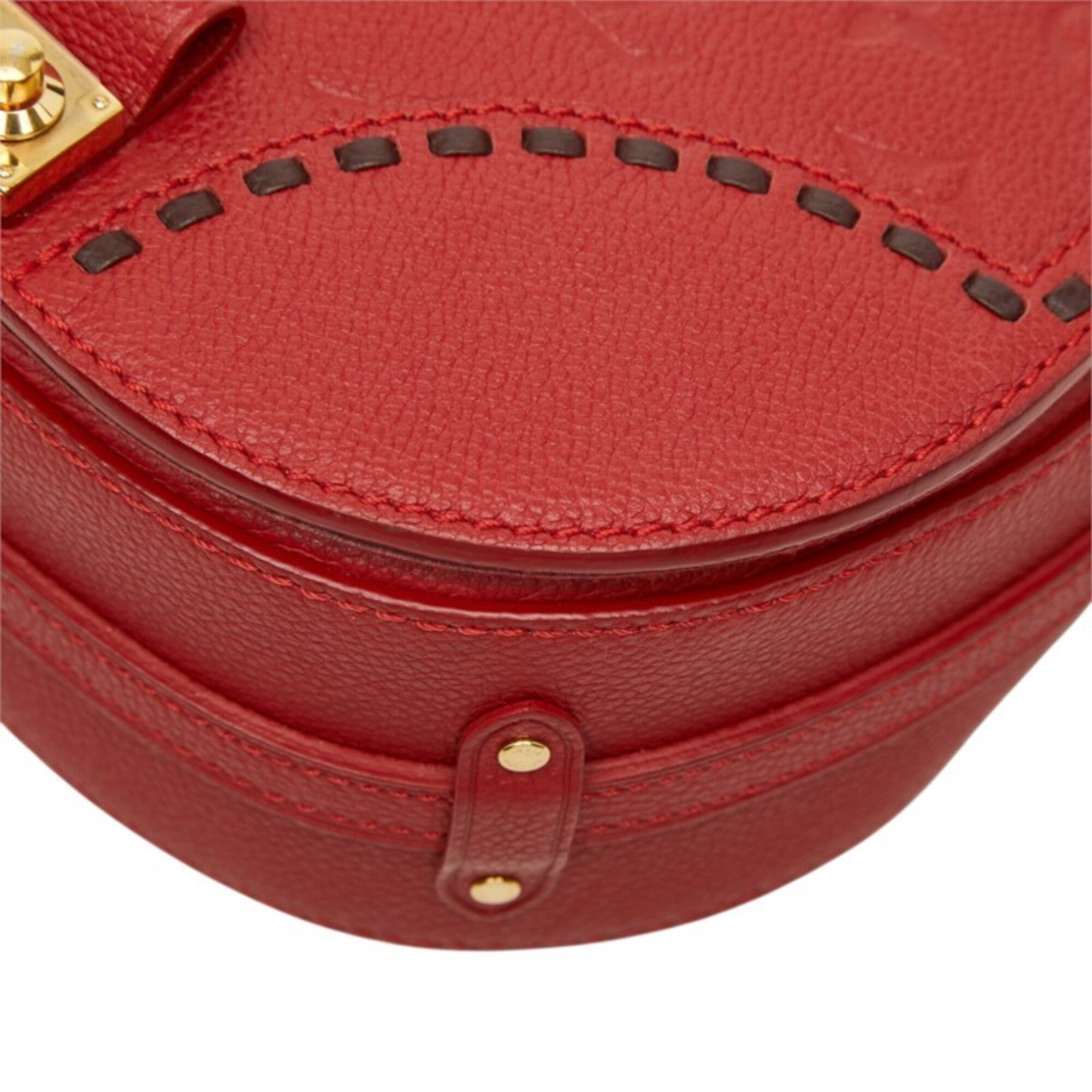 Louis Vuitton Cerise Monogram Red Color Leather Shoulder Bag (Pre-Owned)