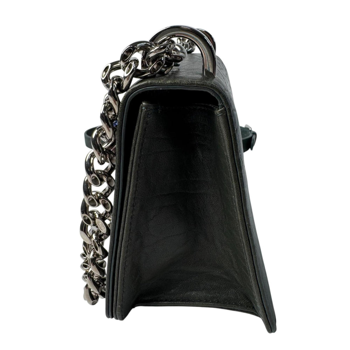 Christian Dior Dark Green Leather Shoulder Bag (Pre-Owned)
