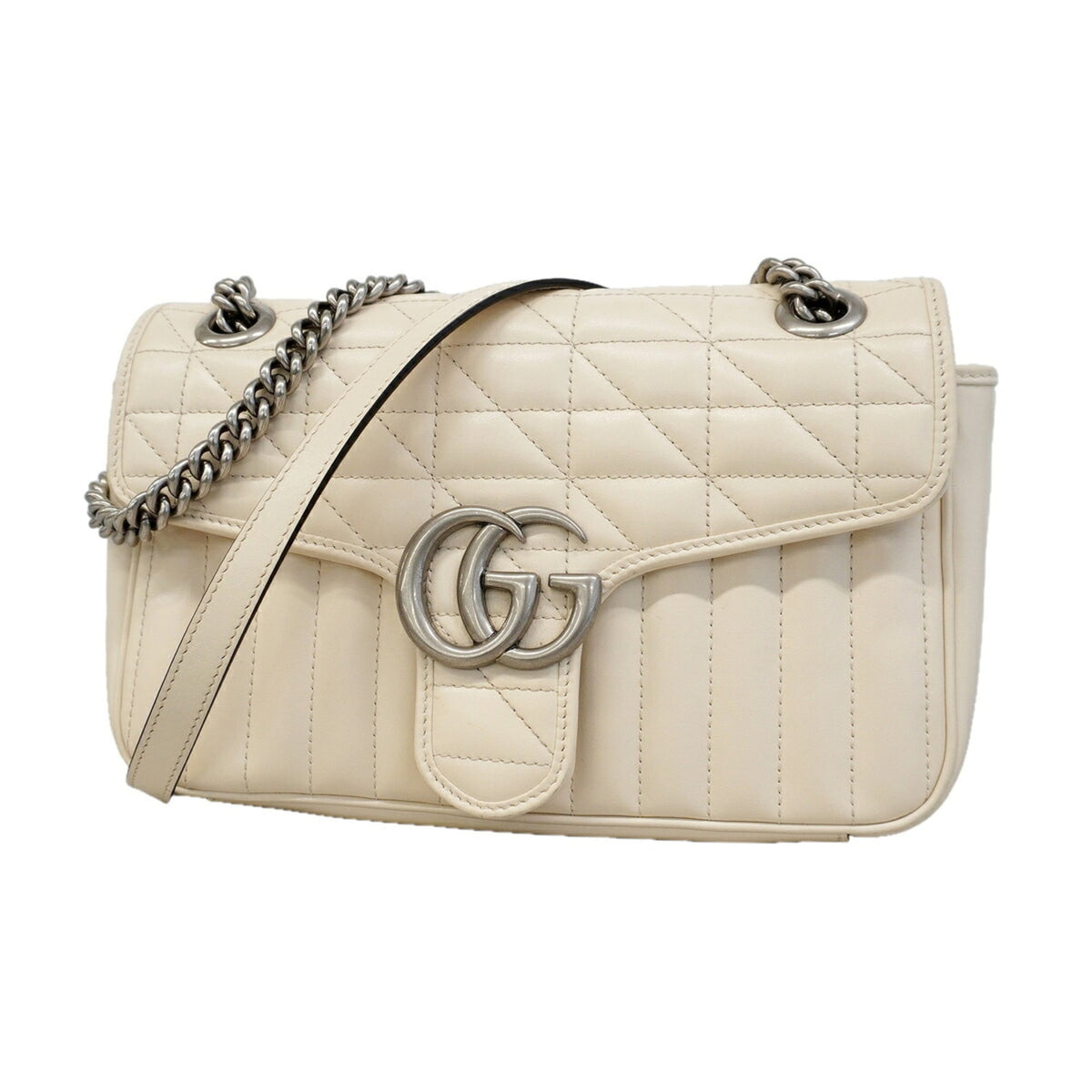Gucci Ivory Leather Shoulder Bag (Pre-Owned)