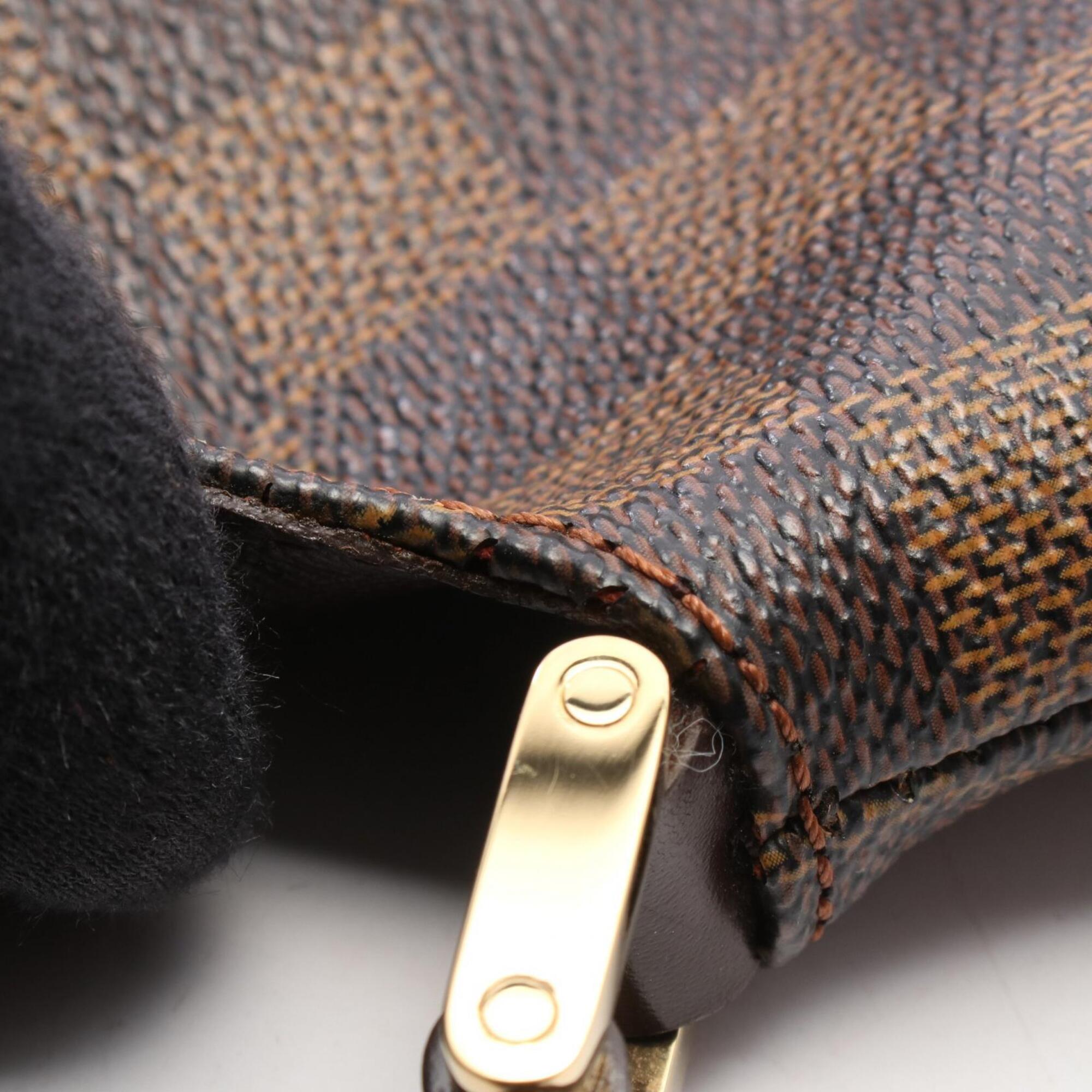 Louis Vuitton Brown Damier Canvas Coated Canvas Leather Handbag Shoulder Bag (Pre-Owned)
