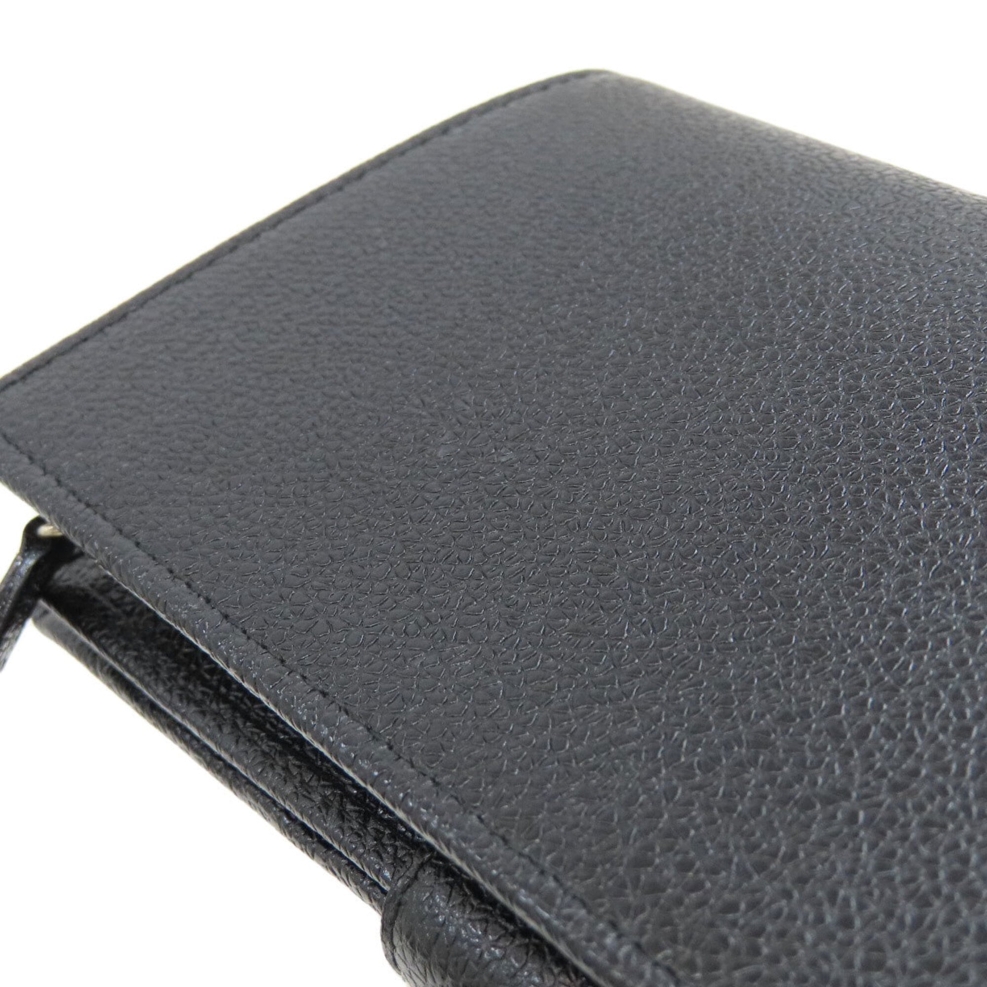 Bvlgari Bvlgari Bvlgari Black Leather Long Wallet (Bi-Fold) (Pre-Owned)