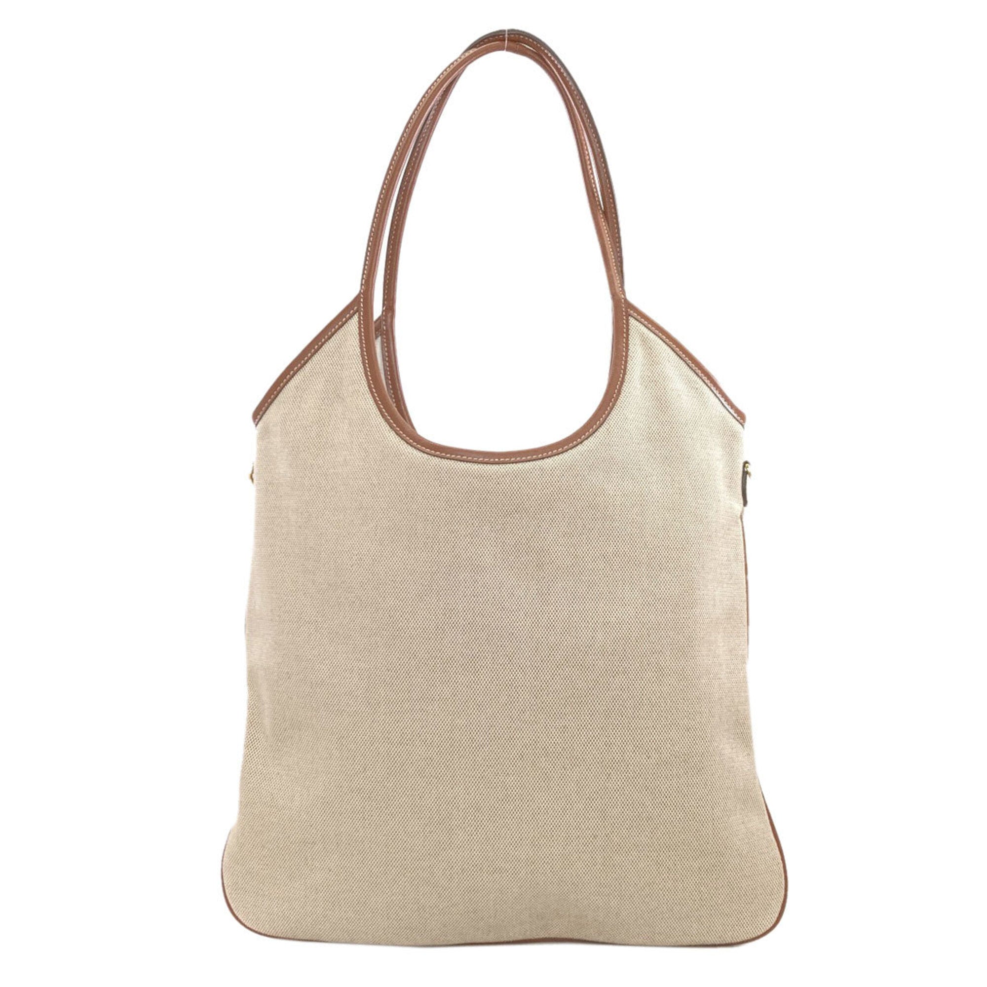 Miu Miu Brown Canvas Tote Bag (Pre-Owned)