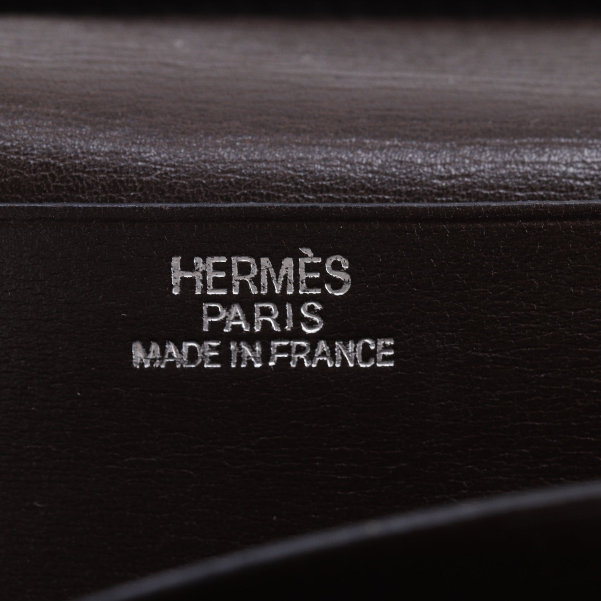 Hermes Brown Box Calf Leather Long Wallet (Bi-Fold) (Pre-Owned)