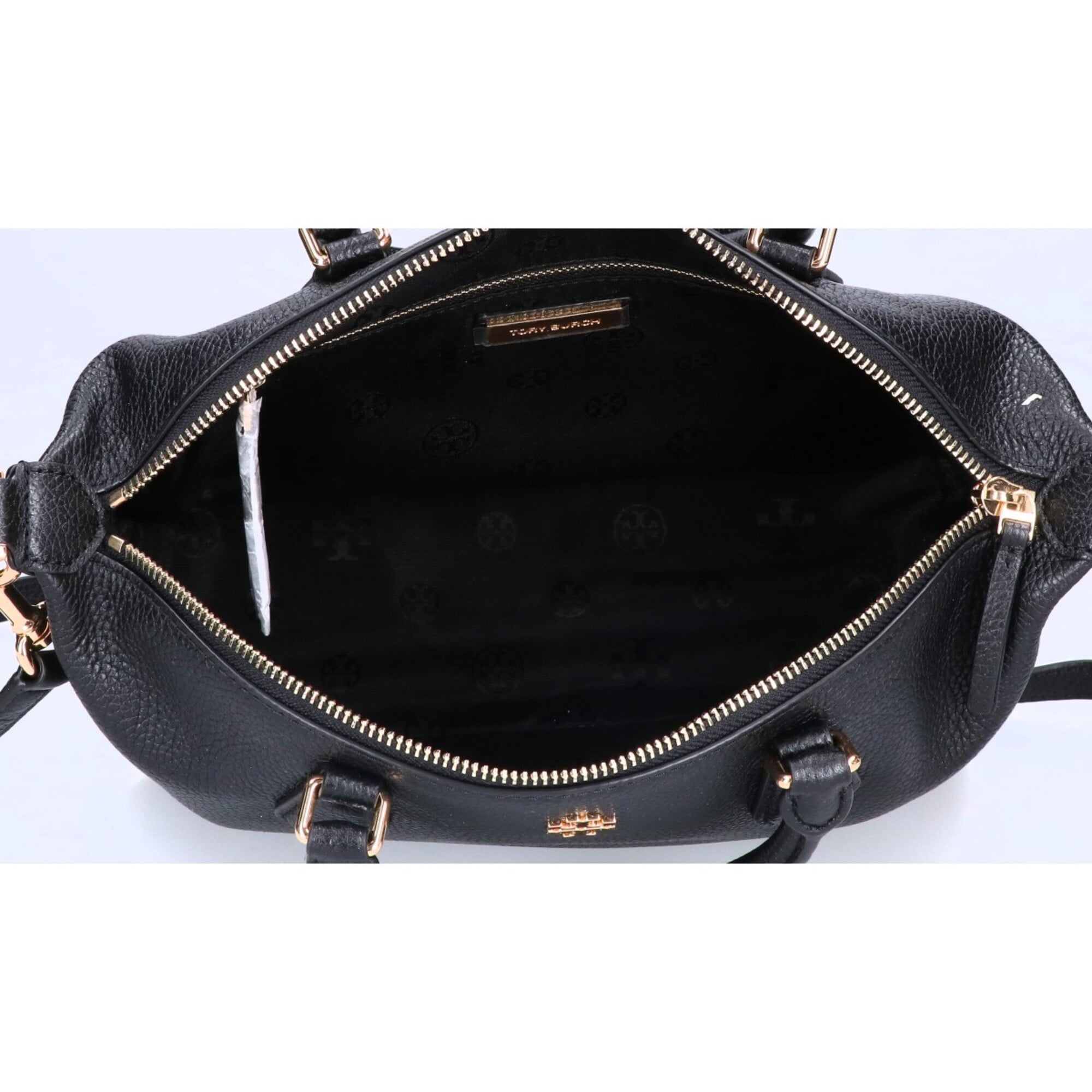 Tory Burch Black Gold Leather Handbag (Pre-Owned)