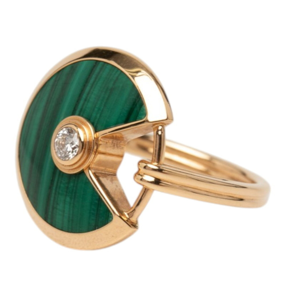 Cartier Gold Green Yellow Gold (18K) Band Ring (Pre-Owned)