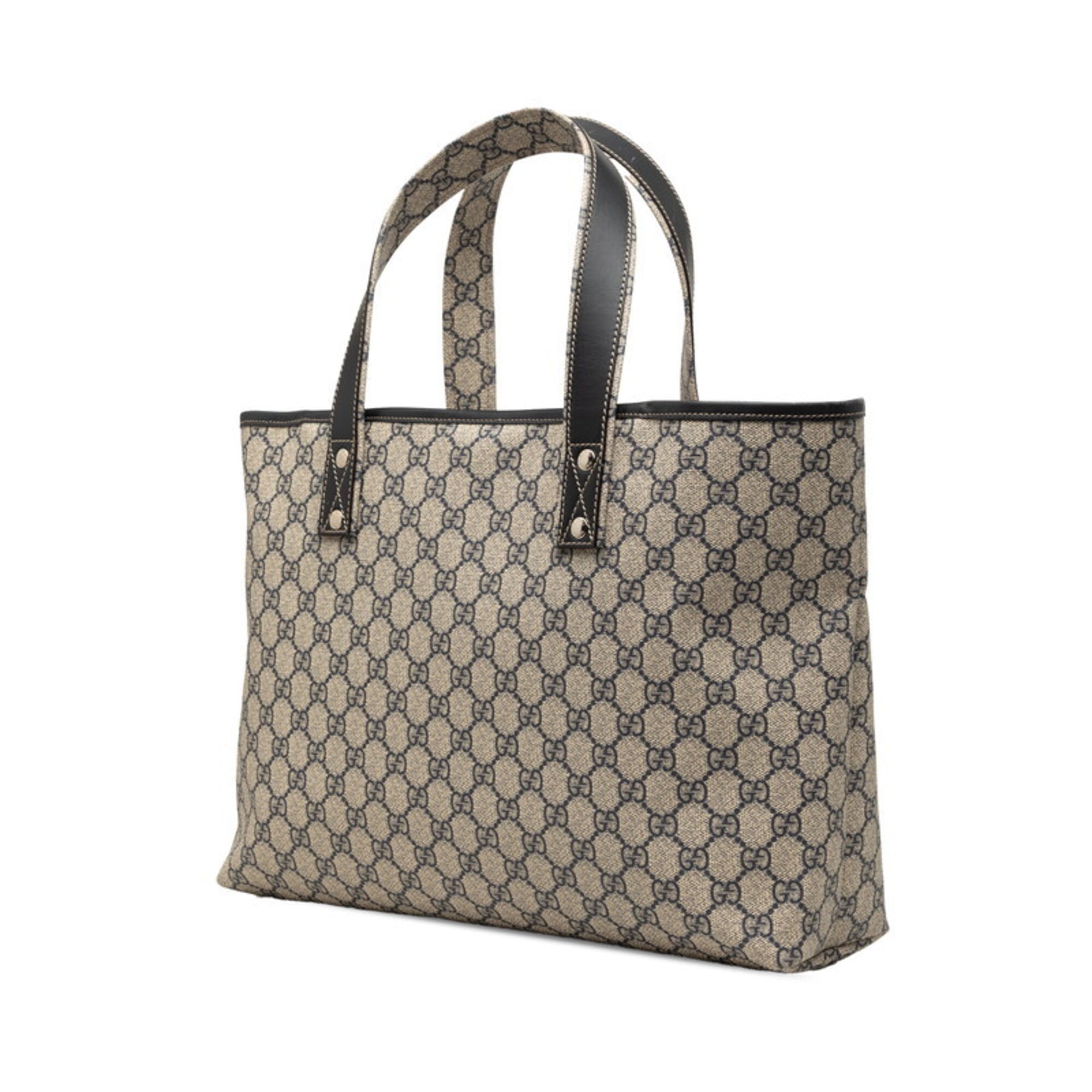 Gucci Beige Brown Pvc Leather Shoulder Bag Tote Bag (Pre-Owned)