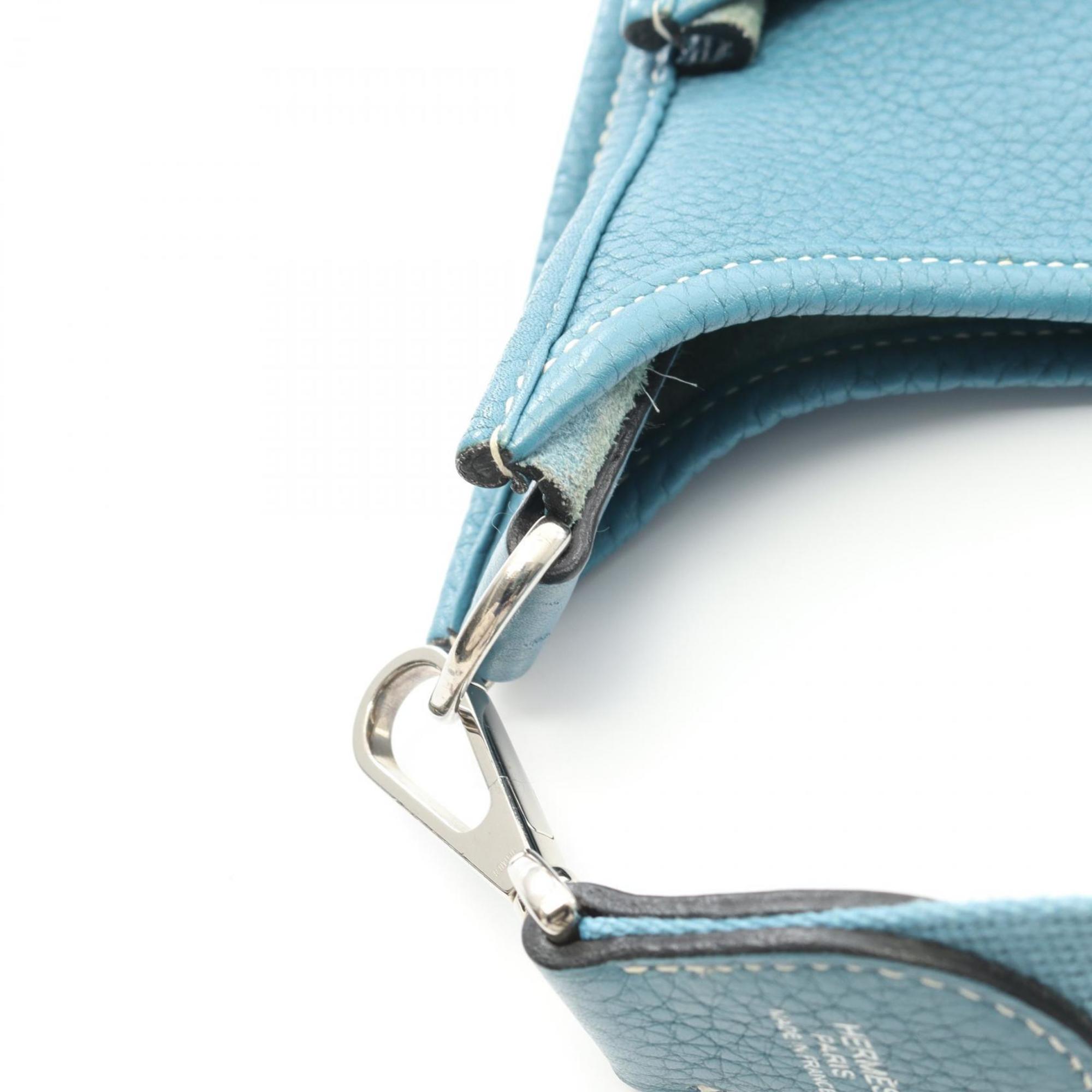 Hermes Blue Taurillon Clemence Leather Shoulder Bag (Pre-Owned)