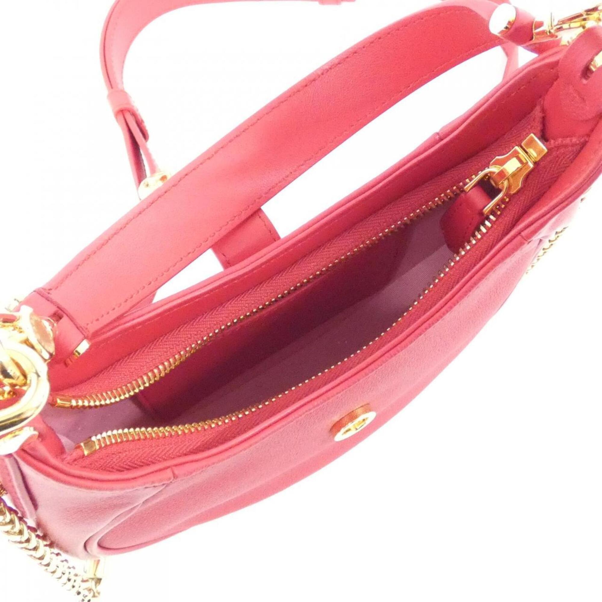 Bvlgari Red Color Leather Shoulder Bag (Pre-Owned)