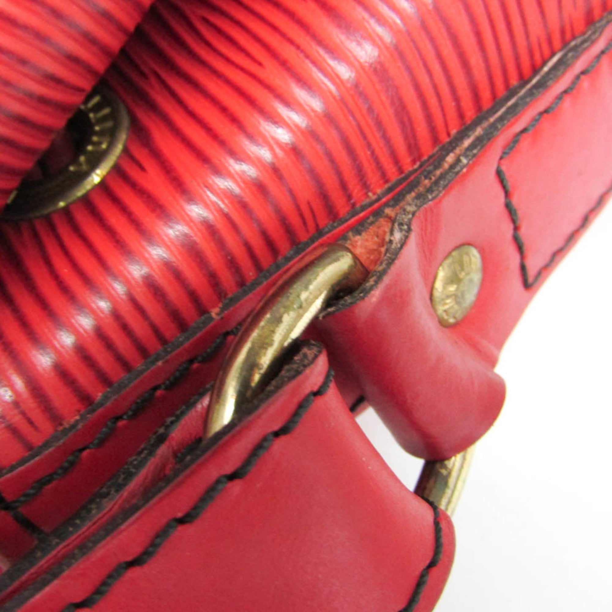 Louis Vuitton Noe Handbag Epi Leather Red Leather Shoulder Bag Bag (Pre-Owned)