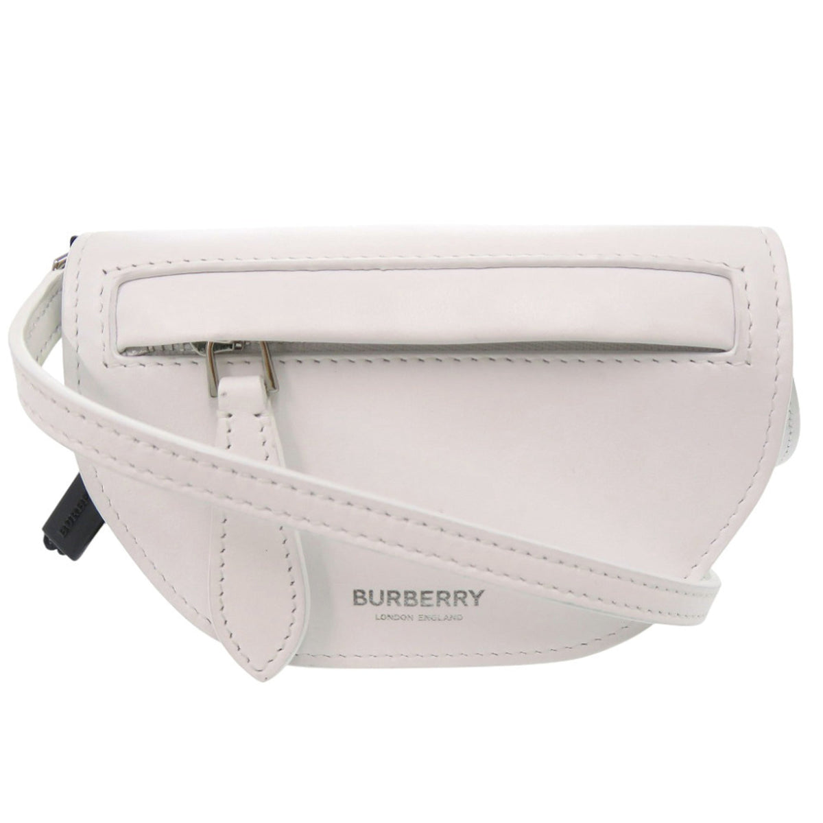Burberry White Leather Shoulder Bag (Pre-Owned)