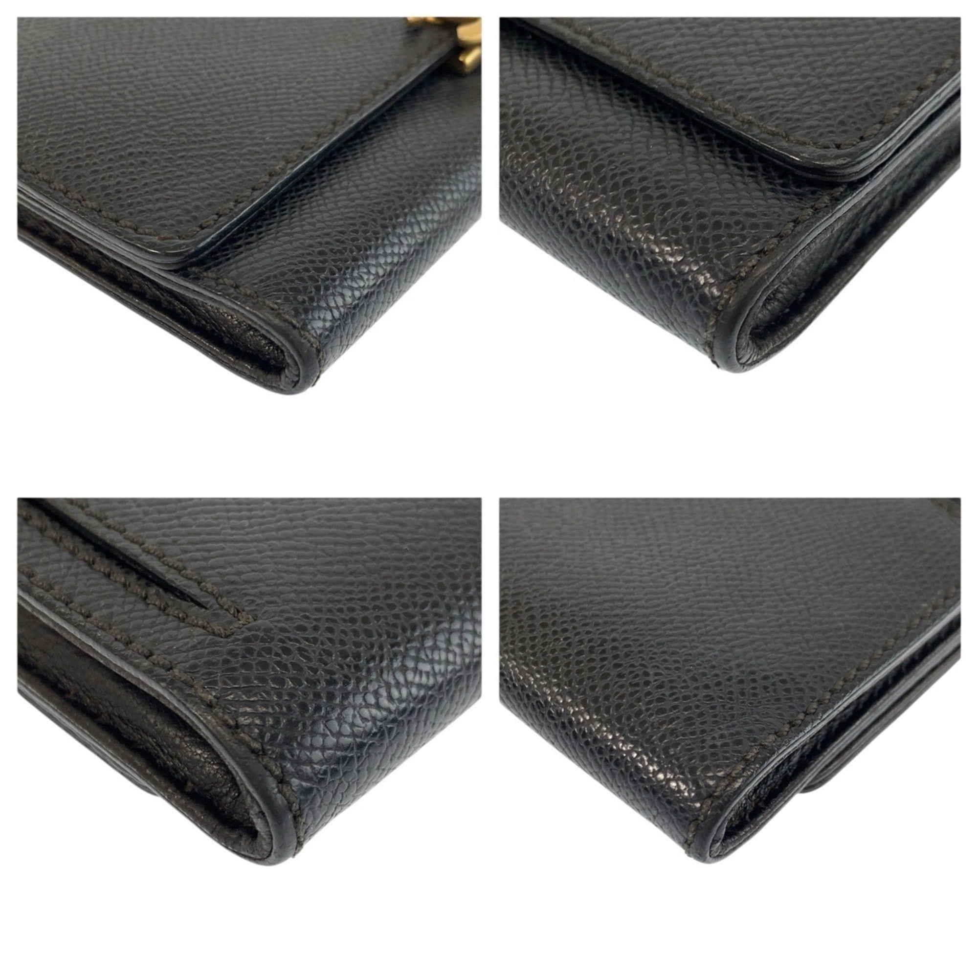 Chanel Black Leather Wallet (Bi-Fold) (Pre-Owned)