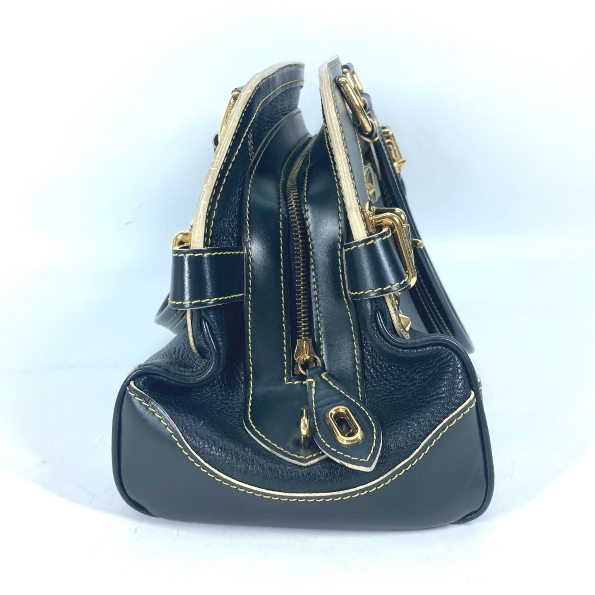 Louis Vuitton Black Noir Suhali Leather Handbag Shoulder Bag (Pre-Owned)