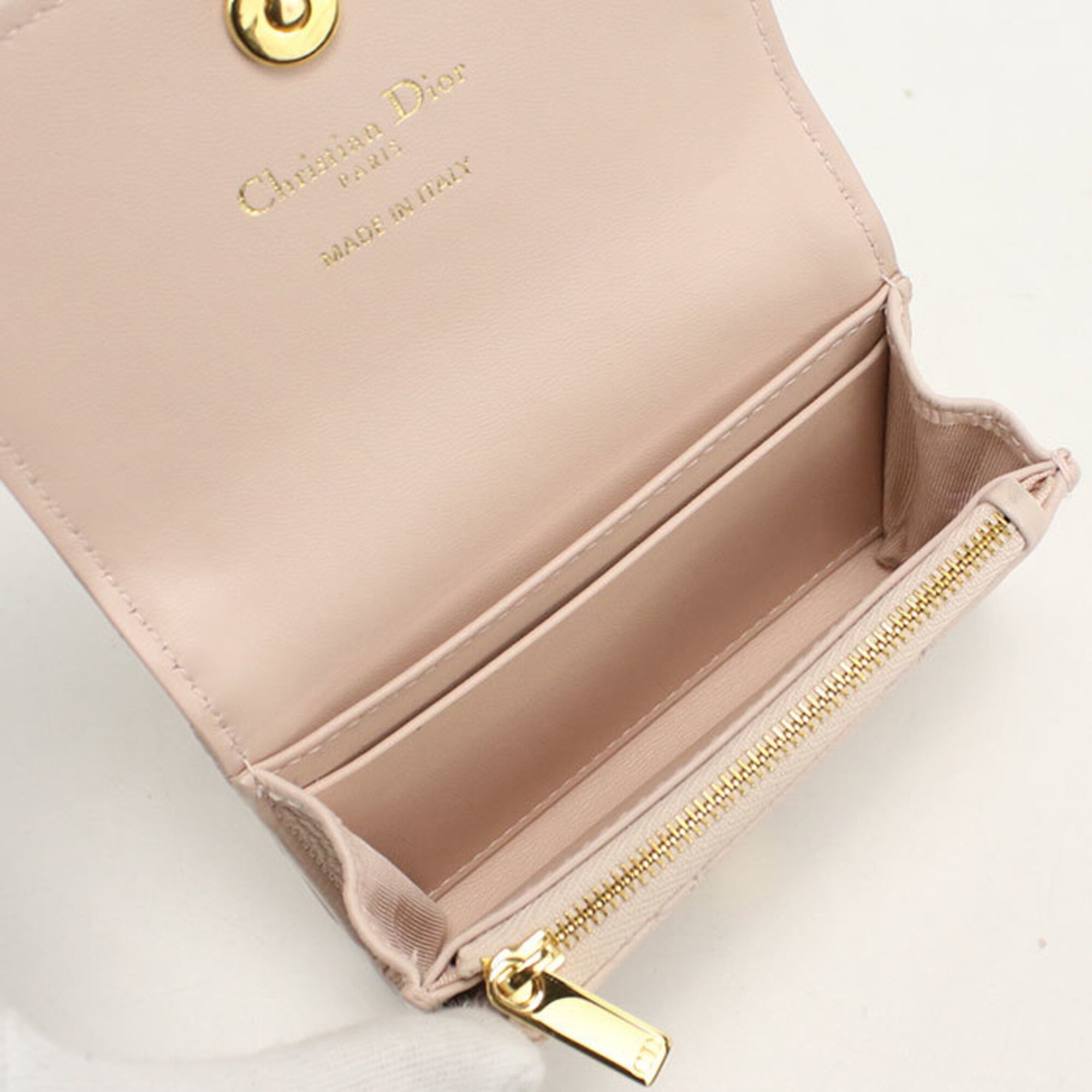 Christian Dior Pink Leather Wallet (Bi-Fold) (Pre-Owned)