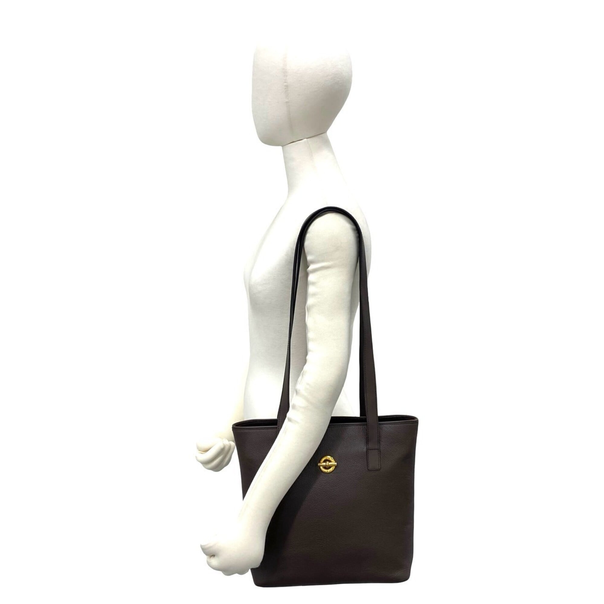 Celine Brown Leather Handbag Shoulder Bag Tote Bag (Pre-Owned)