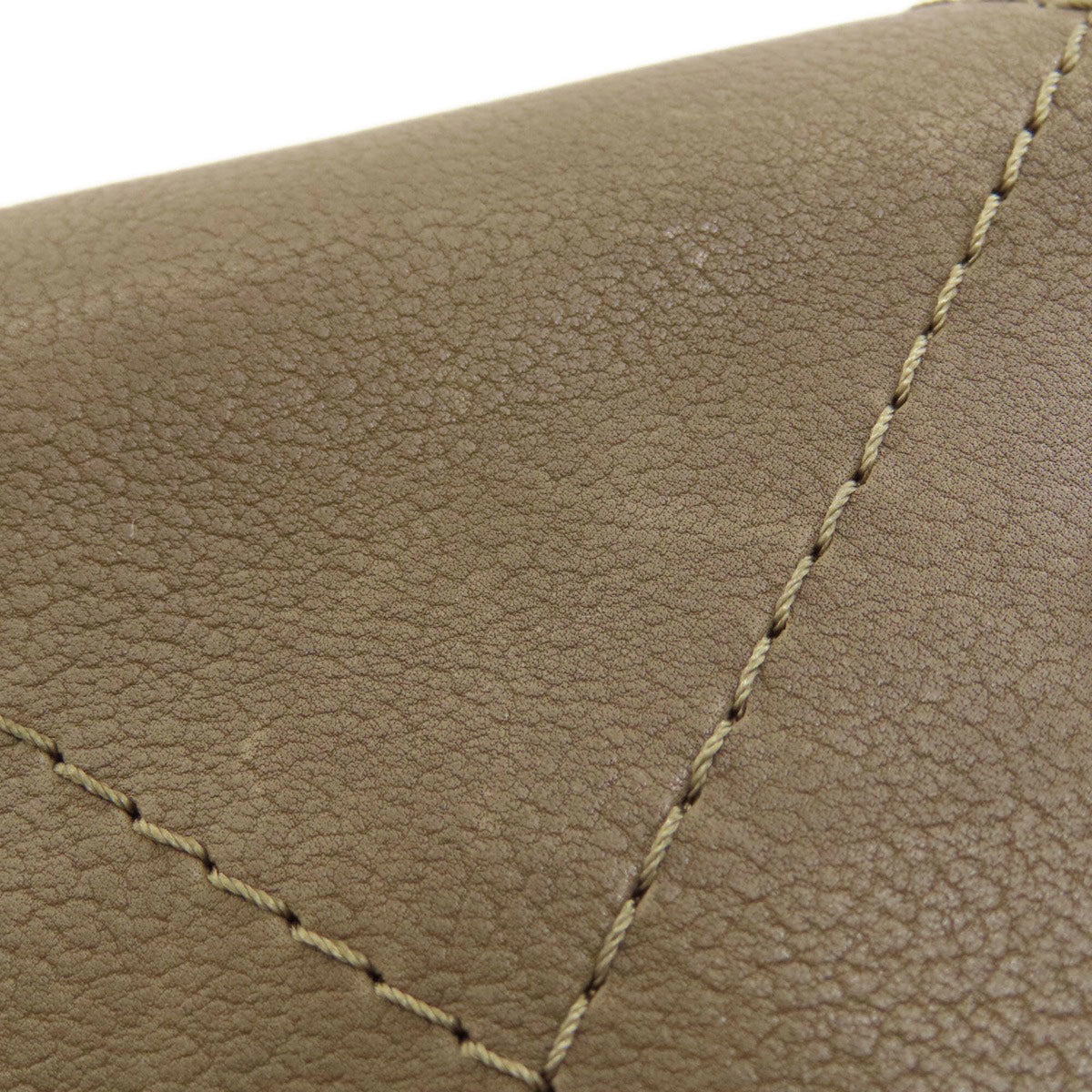 Chanel Khaki Leather Tote Bag (Pre-Owned)