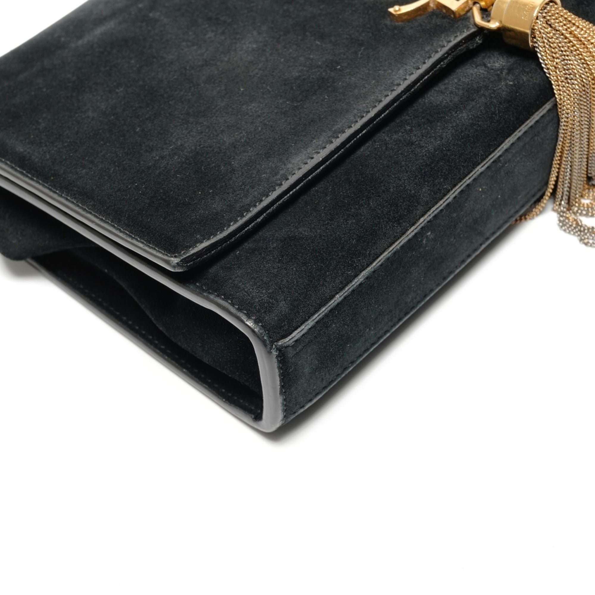 Yves Saint Laurent Black Suede Shoulder Bag (Pre-Owned)