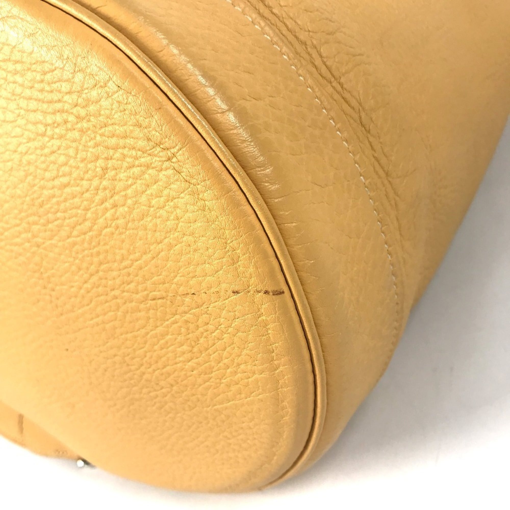 Hermes Beige Yellow Taurillon Clemence Leather Shoulder Bag (Pre-Owned)