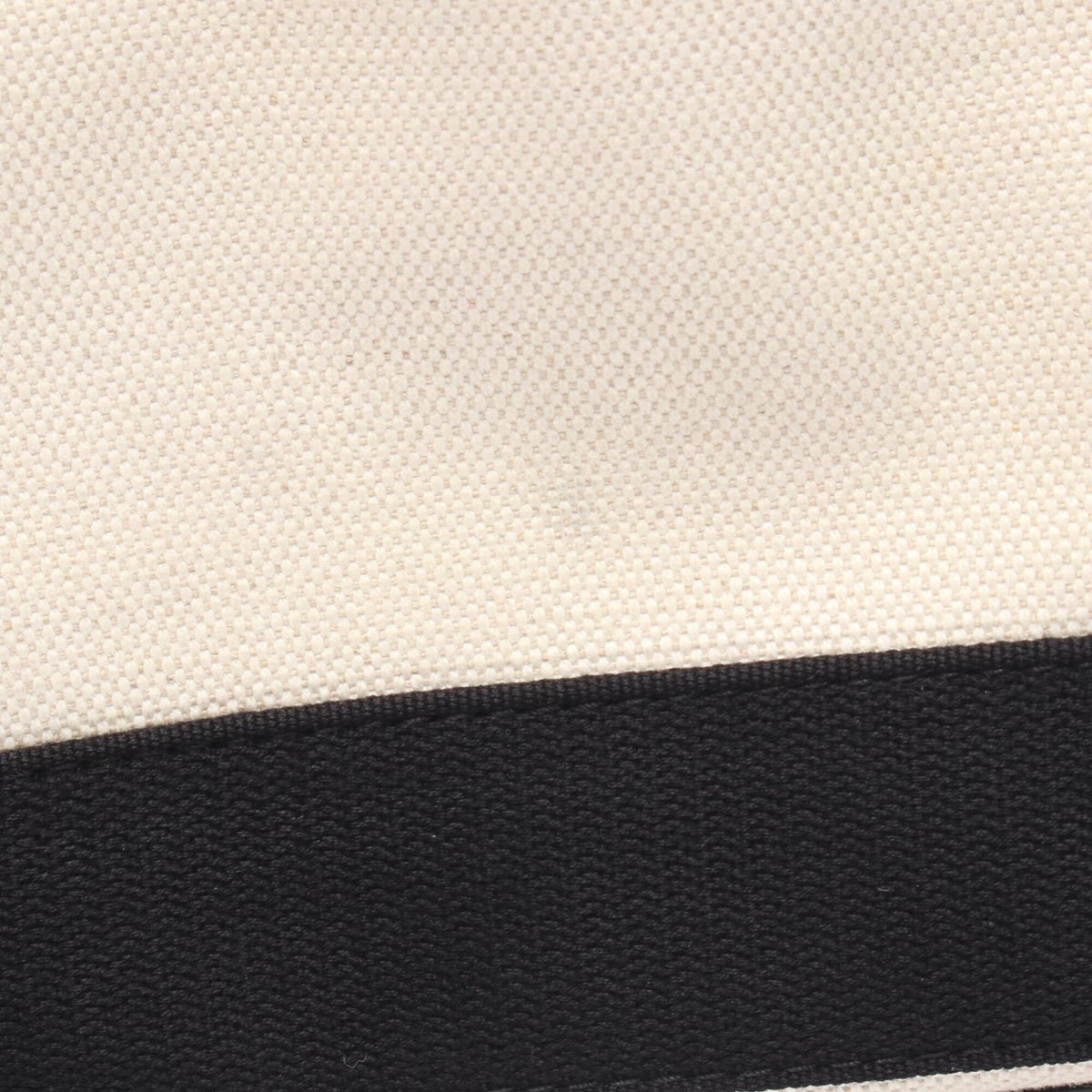 Balenciaga Black Ivory Canvas Leather Handbag Pouch (Pre-Owned)