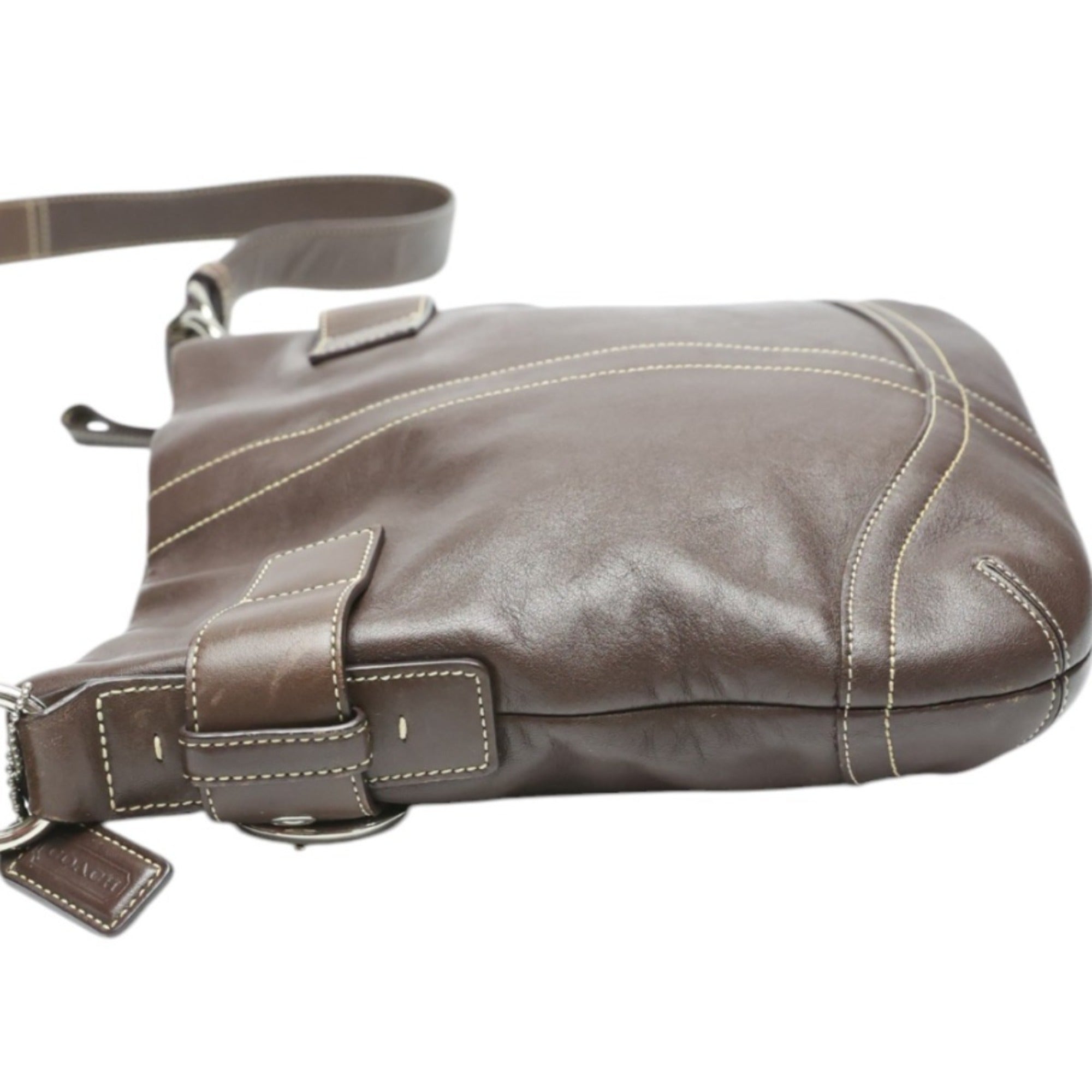 Coach Dark Brown Leather Shoulder Bag (Pre-Owned)