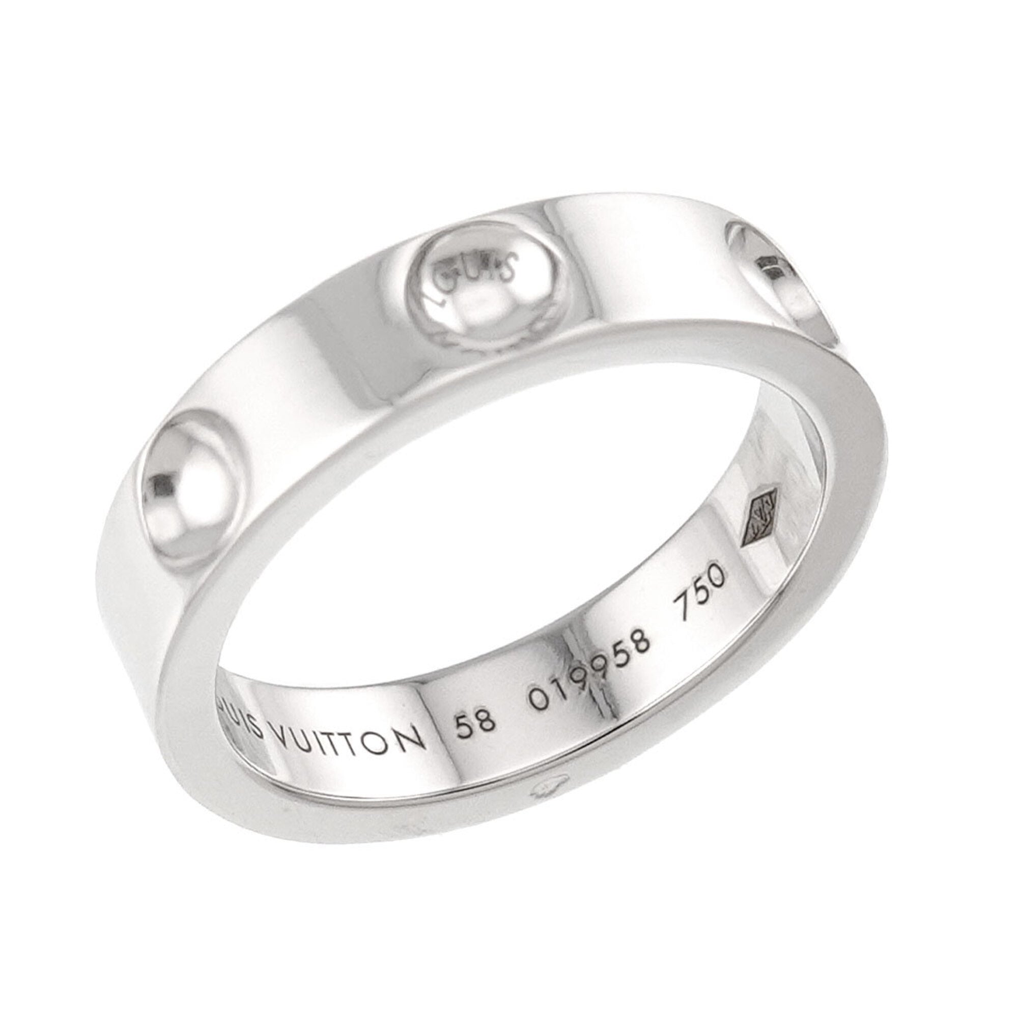 Louis Vuitton White Gold (18K) Band Ring (Pre-Owned)