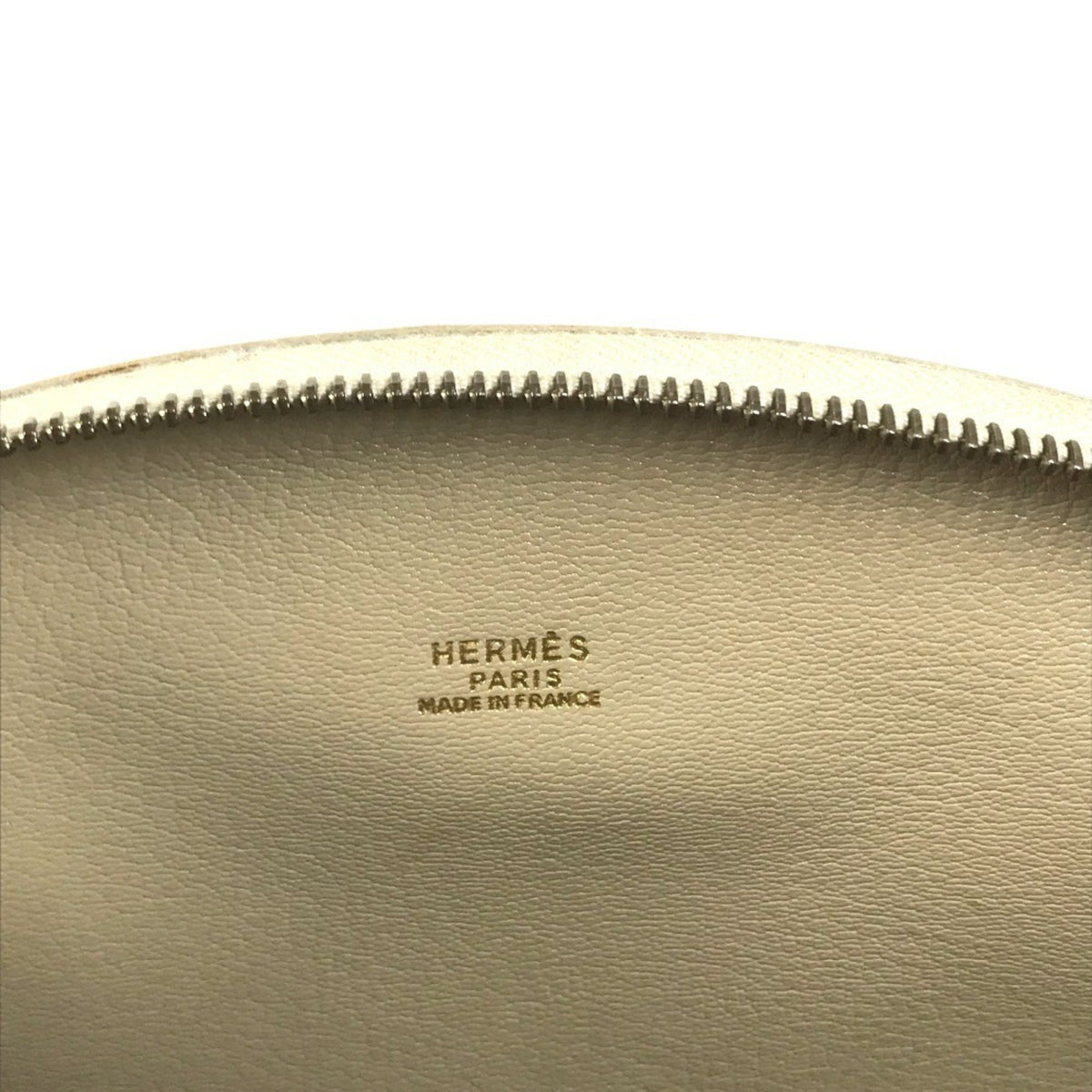 Hermes Beige Leather Handbag Tote Bag (Pre-Owned)