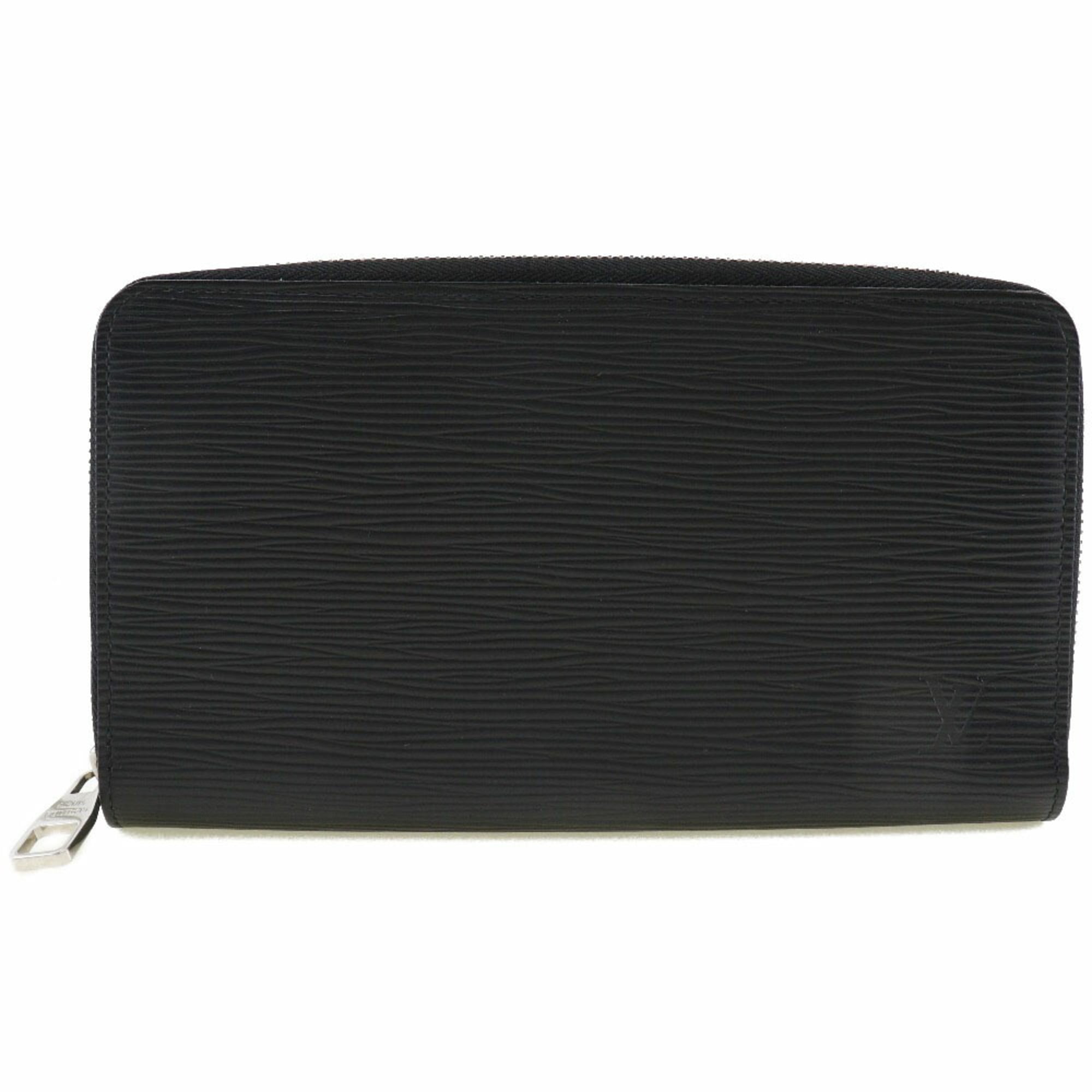 Louis Vuitton Black Noir Epi Leather Long Bill Wallet (Bi-Fold) (Pre-Owned)