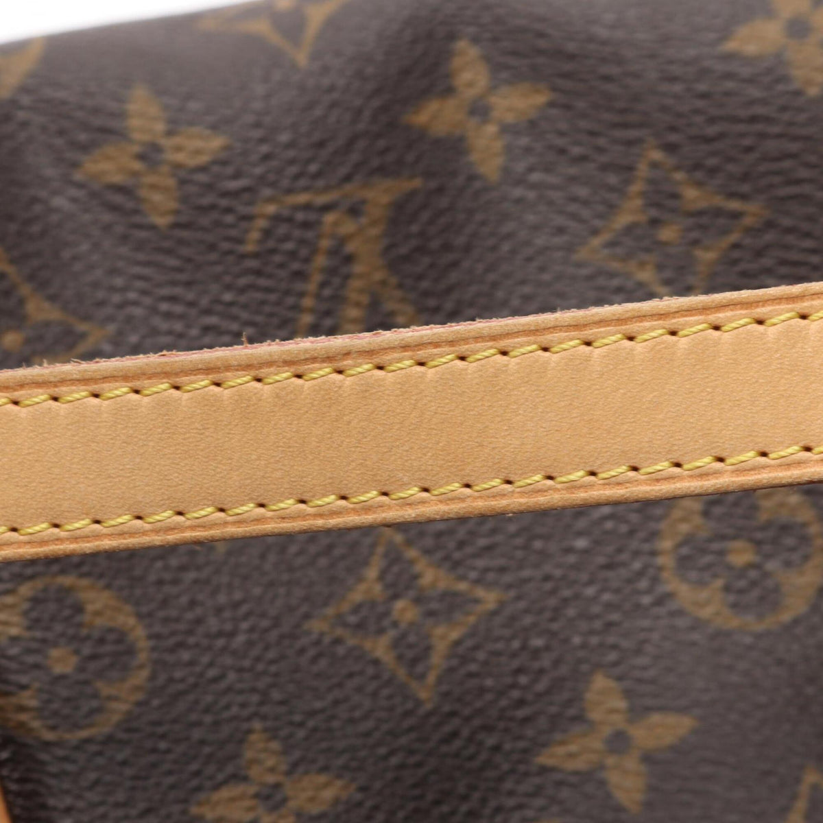 Louis Vuitton Monogram Brown Coated Canvas Leather Tote Bag (Pre-Owned)