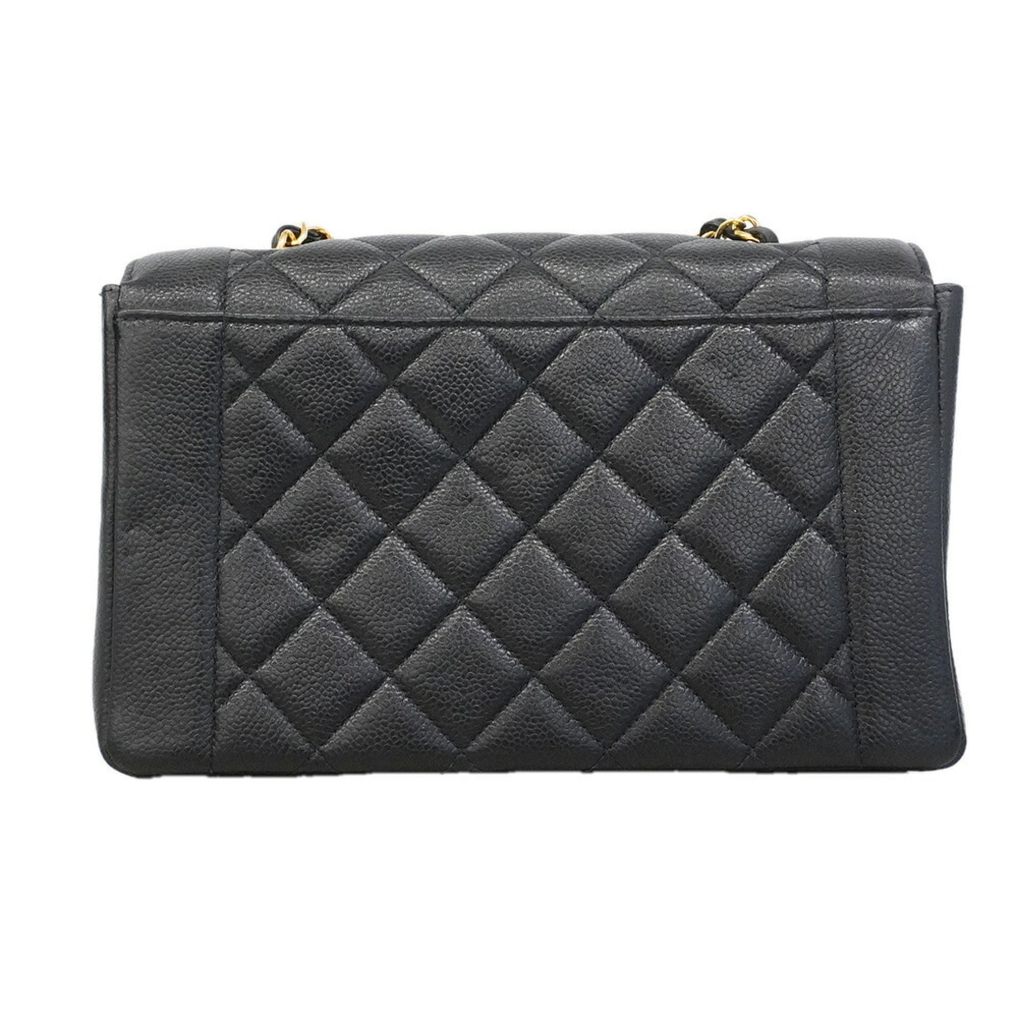 Chanel Black Grained Calfskin Shoulder Bag (Pre-Owned)