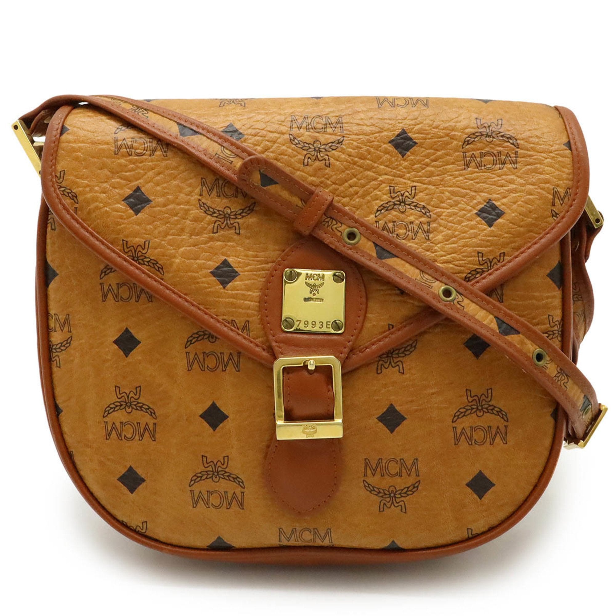 Mcm Brown Pvc Leather Pochette Shoulder Bag (Pre-Owned)
