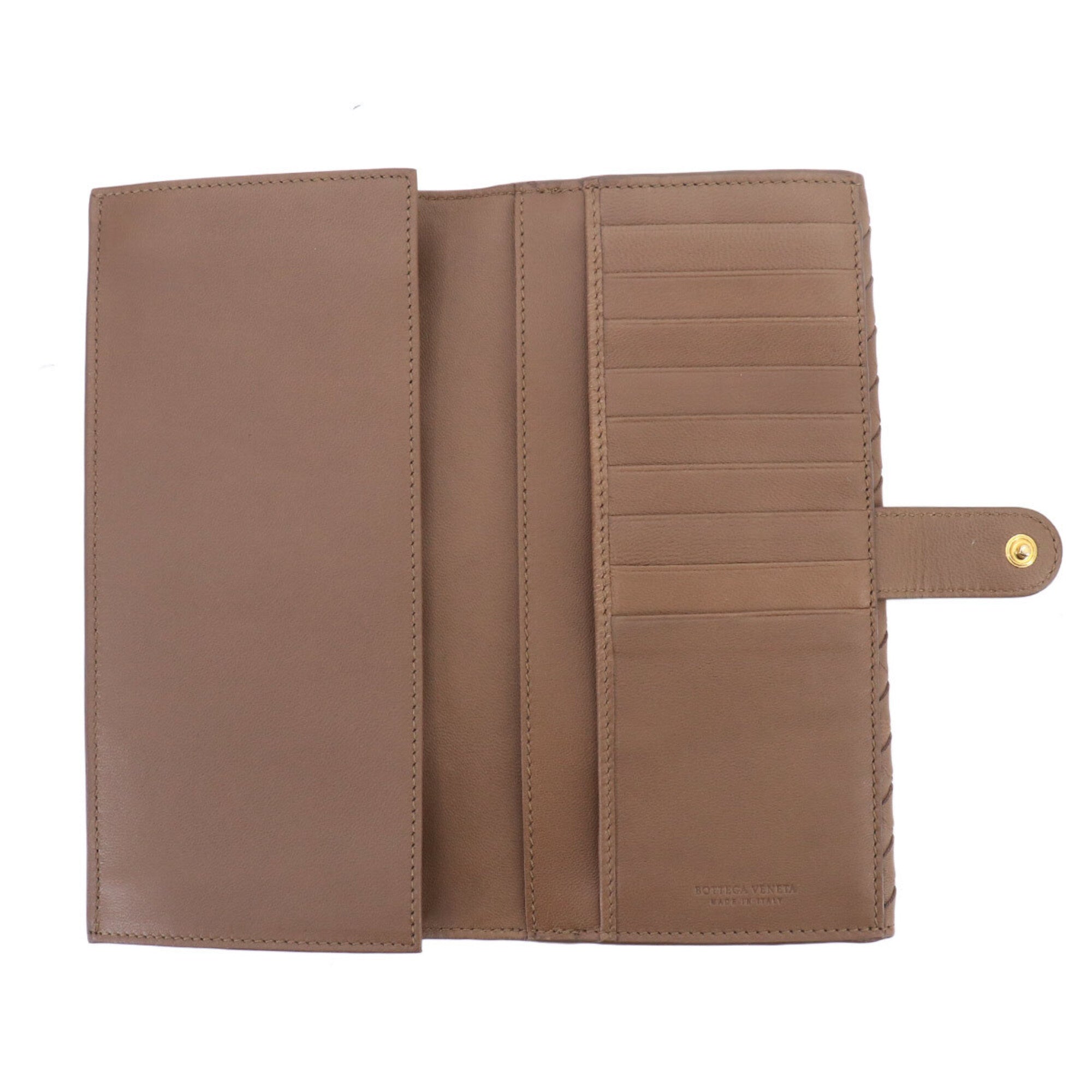 Bottega Veneta Brown Intrecciato Long Wallet (Bi-Fold) (Pre-Owned)