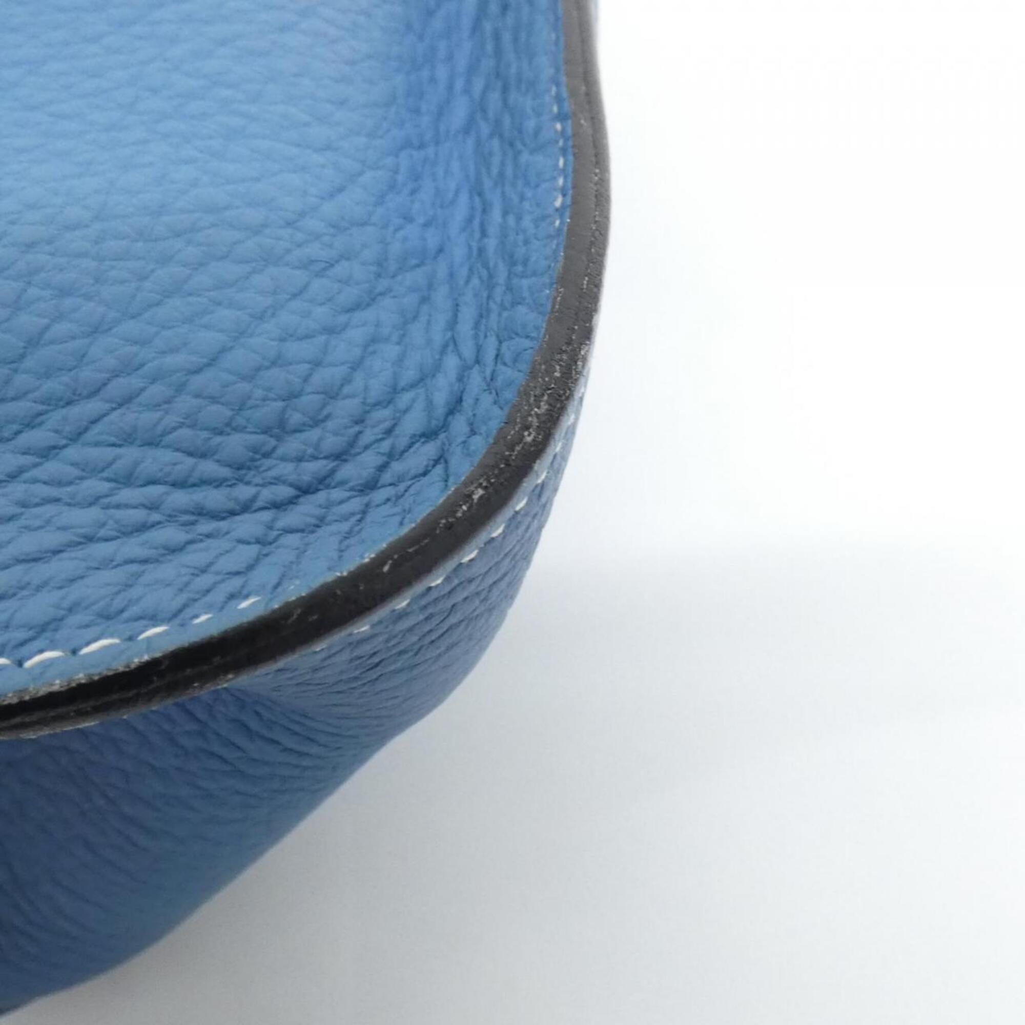 Hermes Blue Jean Taurillon Clemence Leather Shoulder Bag (Pre-Owned)