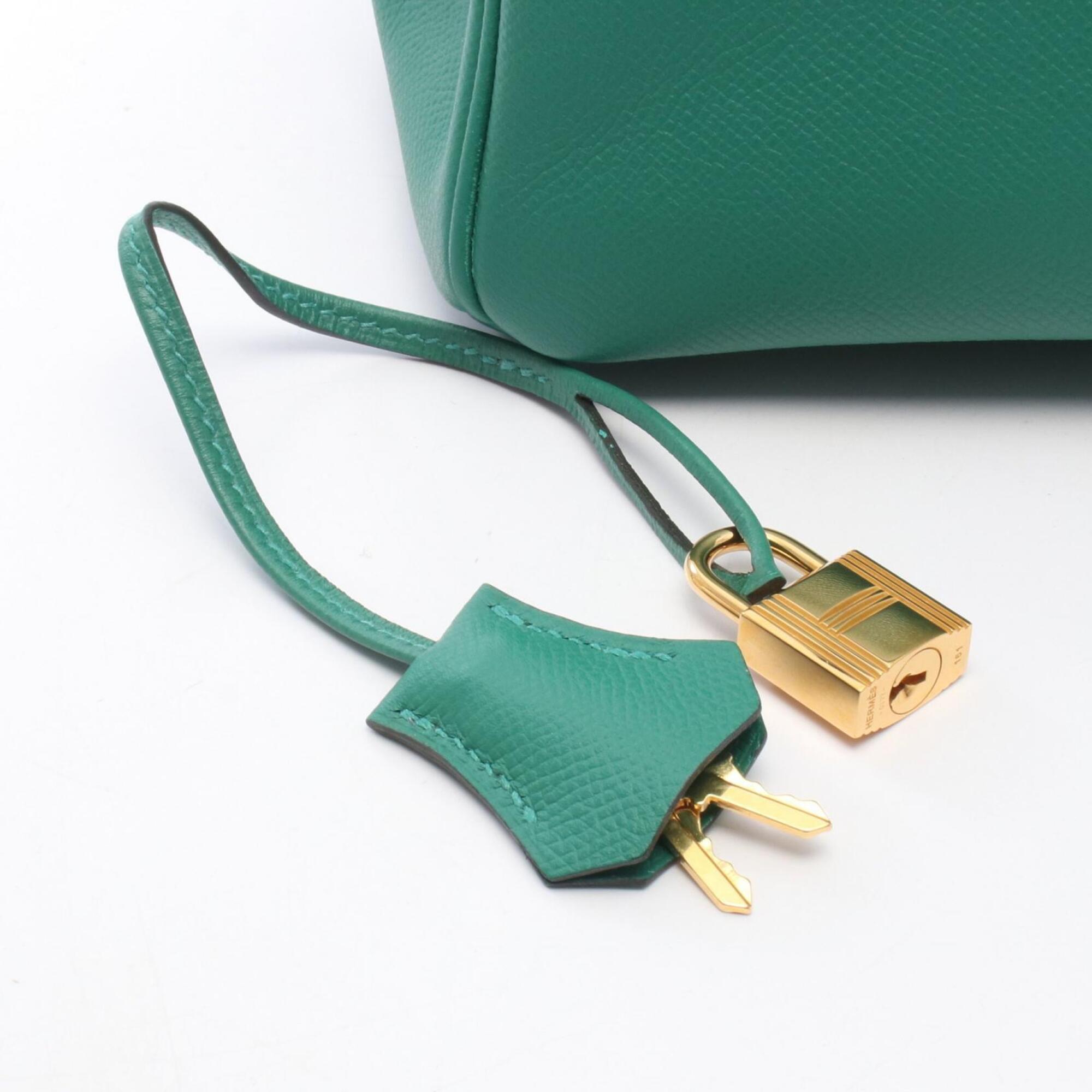Hermes Green Epsom Leather Handbag (Pre-Owned)