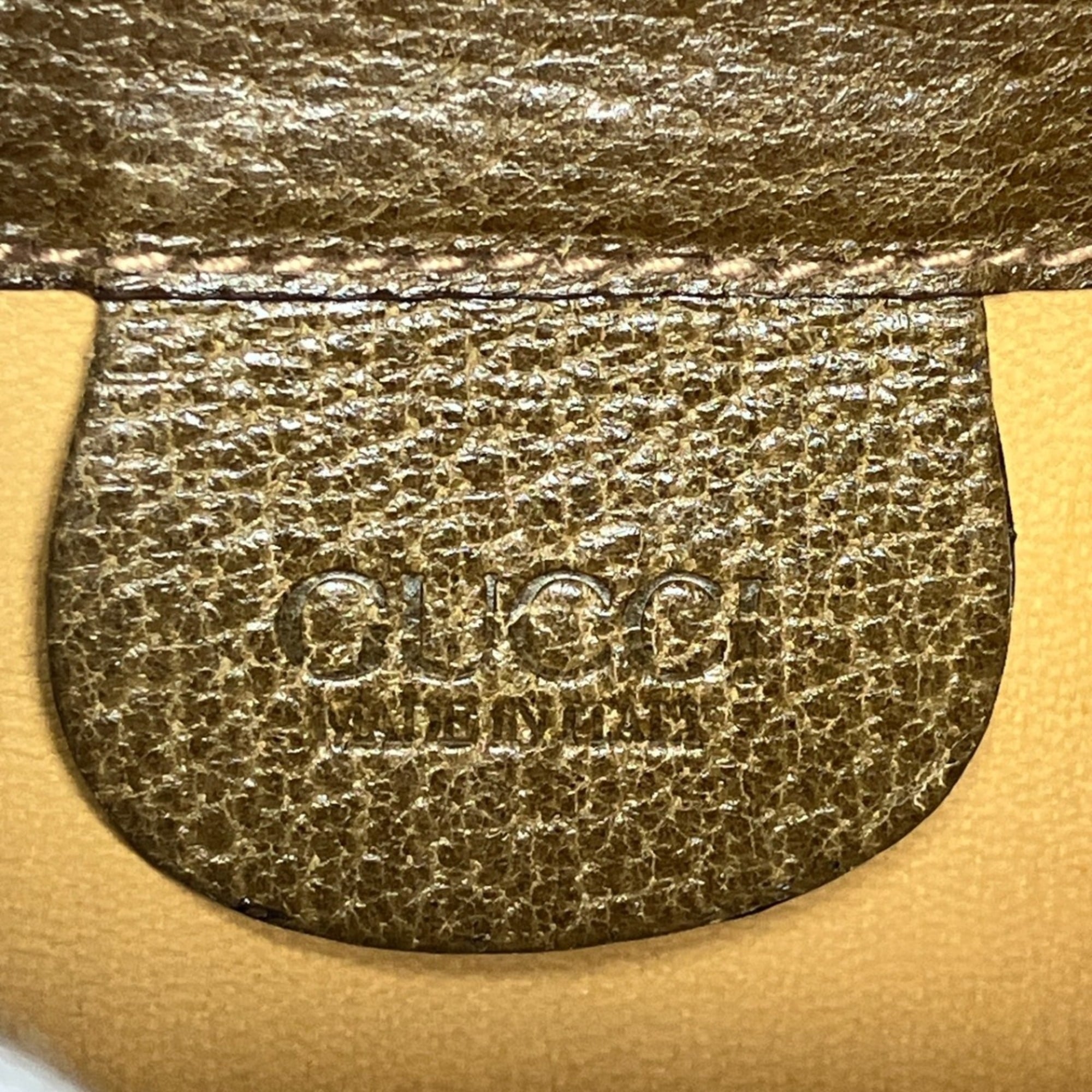 Gucci Brown Leather Shoulder Bag (Pre-Owned)