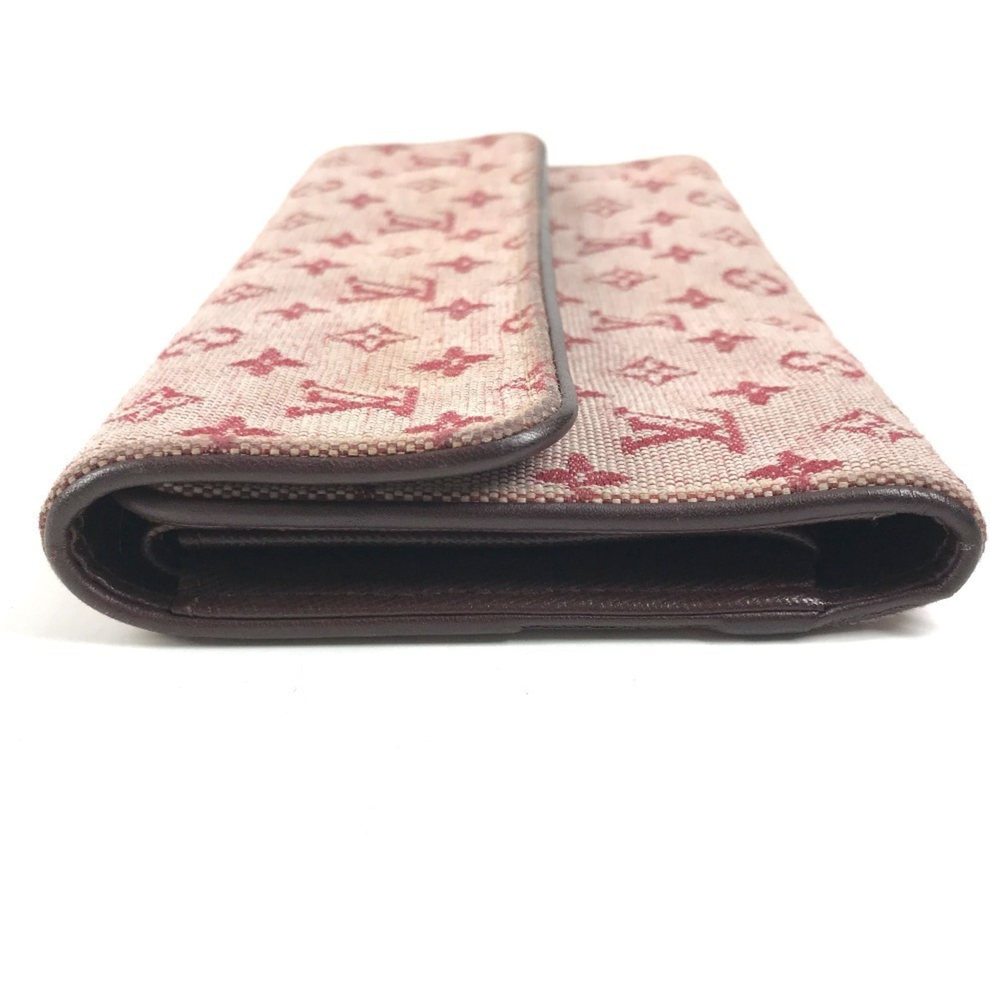 Louis Vuitton Cherry Cherry Red Galle Monogram Red Color Monogram Mini Long Wallet (Bi-Fold) (Pre-Owned)