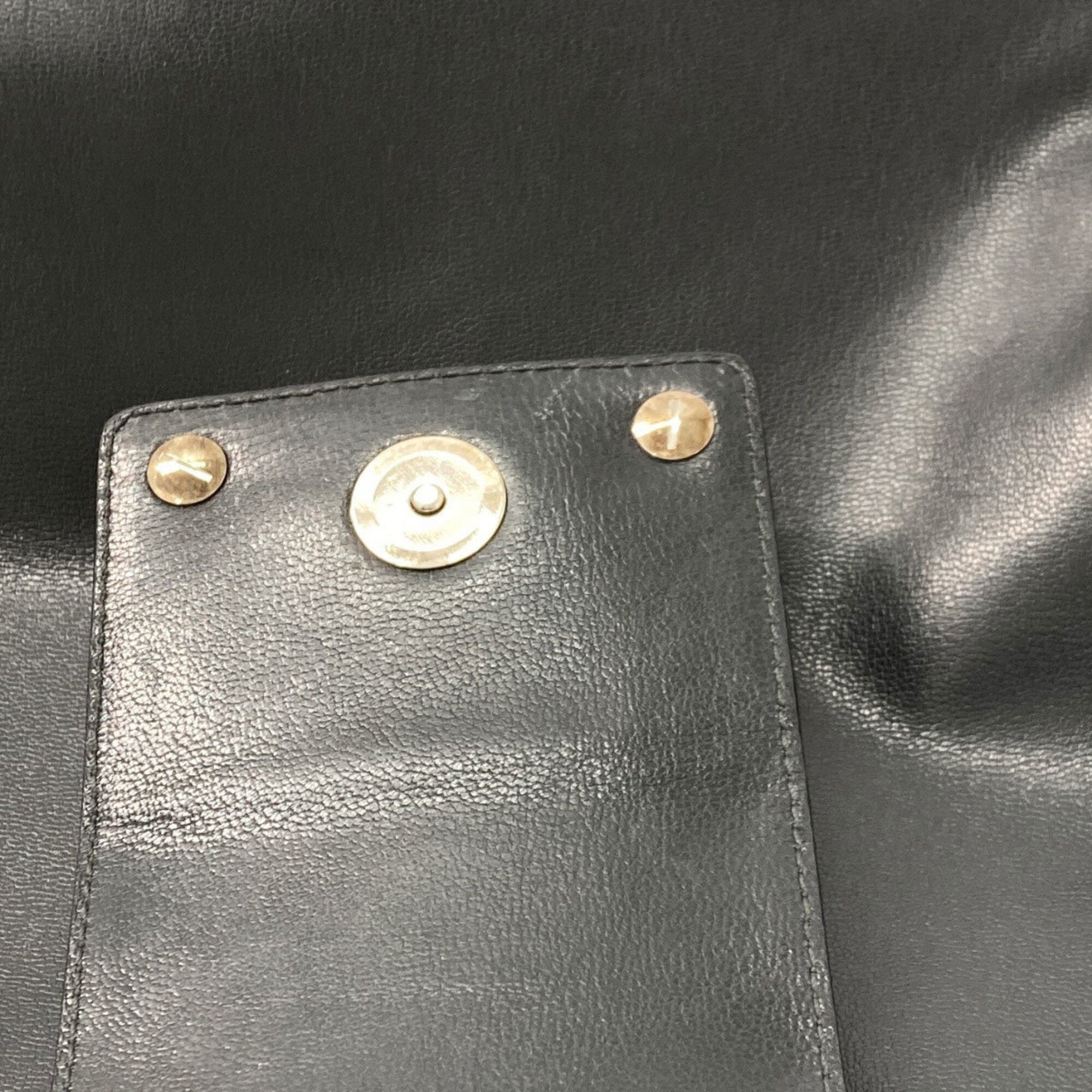 Bvlgari Black Leather Handbag (Pre-Owned)