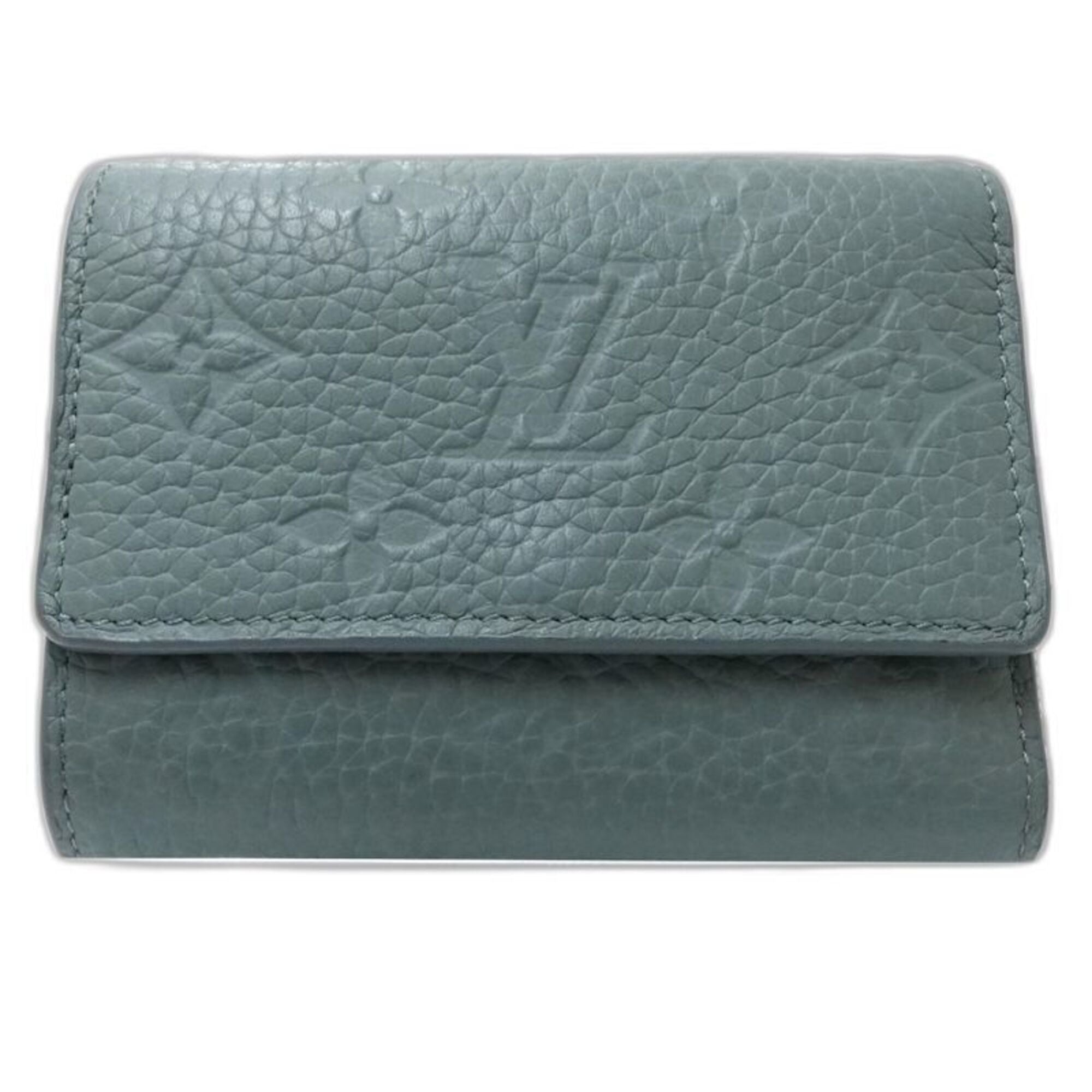 Louis Vuitton Green Leather Wallet (Tri-Fold) (Pre-Owned)