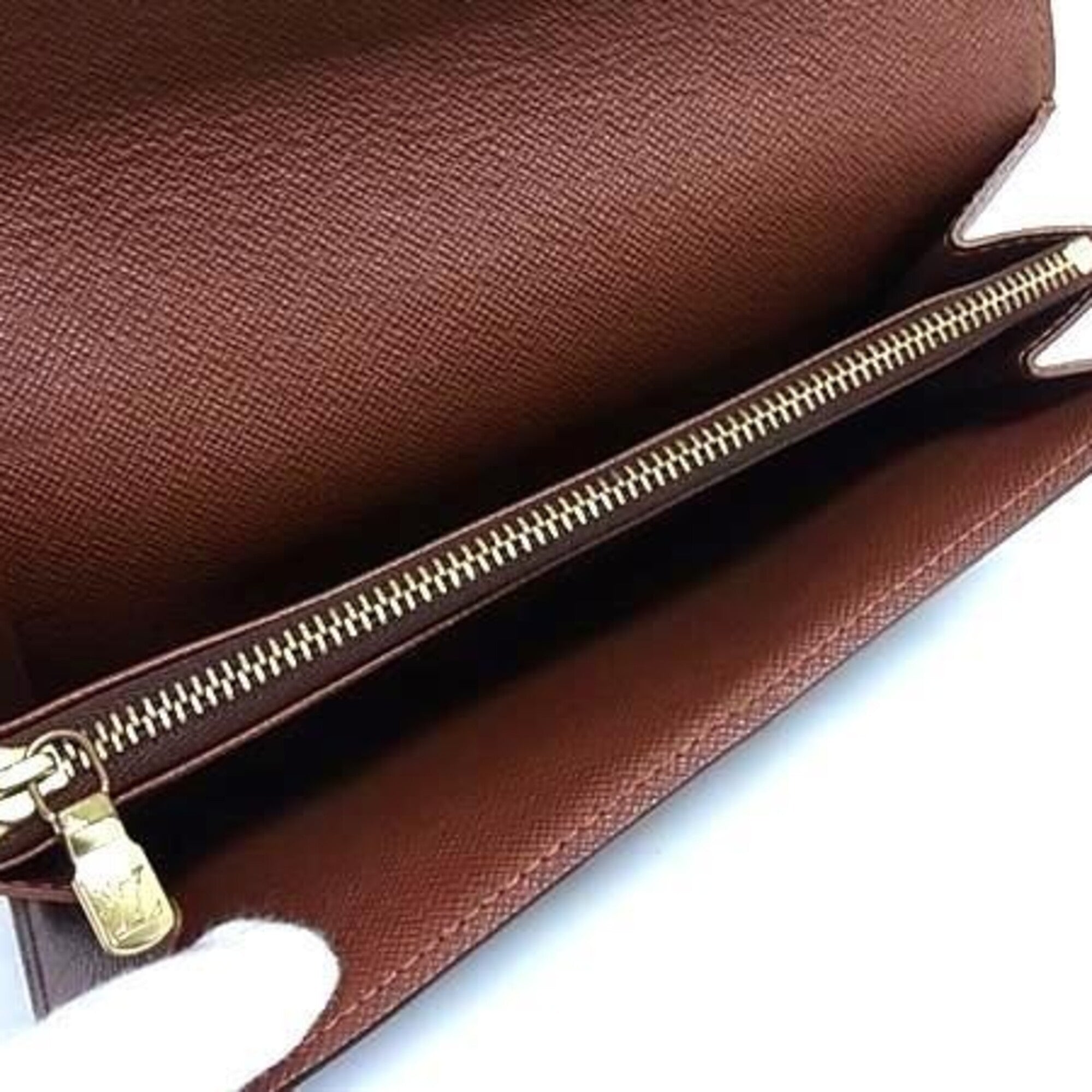 Louis Vuitton Brown Monogram Long Wallet (Bi-Fold) (Pre-Owned)