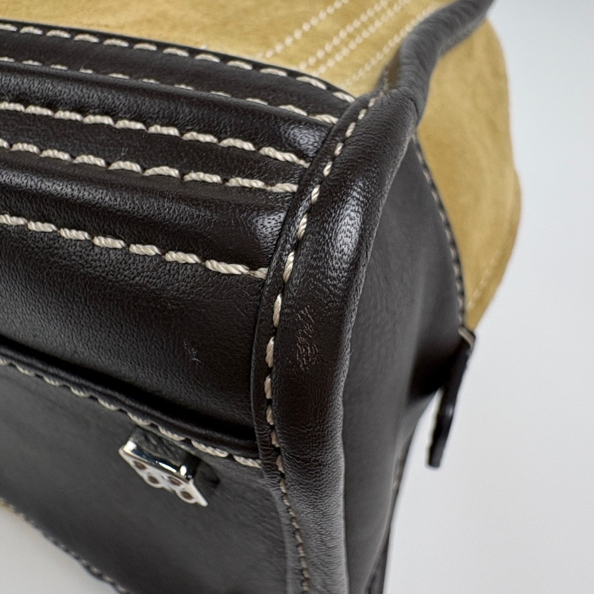 Loewe Brown Suede Leather Handbag (Pre-Owned)