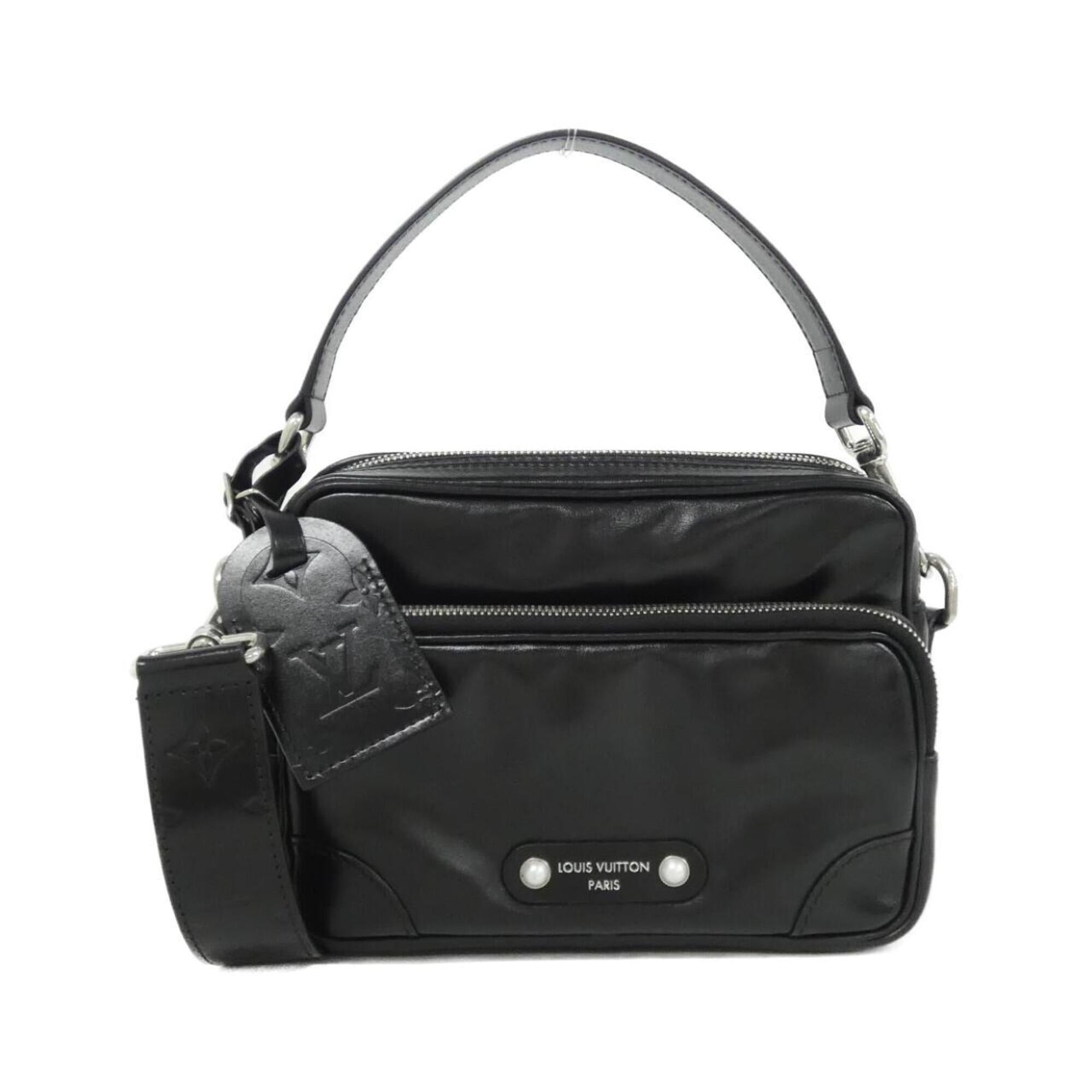 Louis Vuitton Black Leather Shoulder Bag (Pre-Owned)