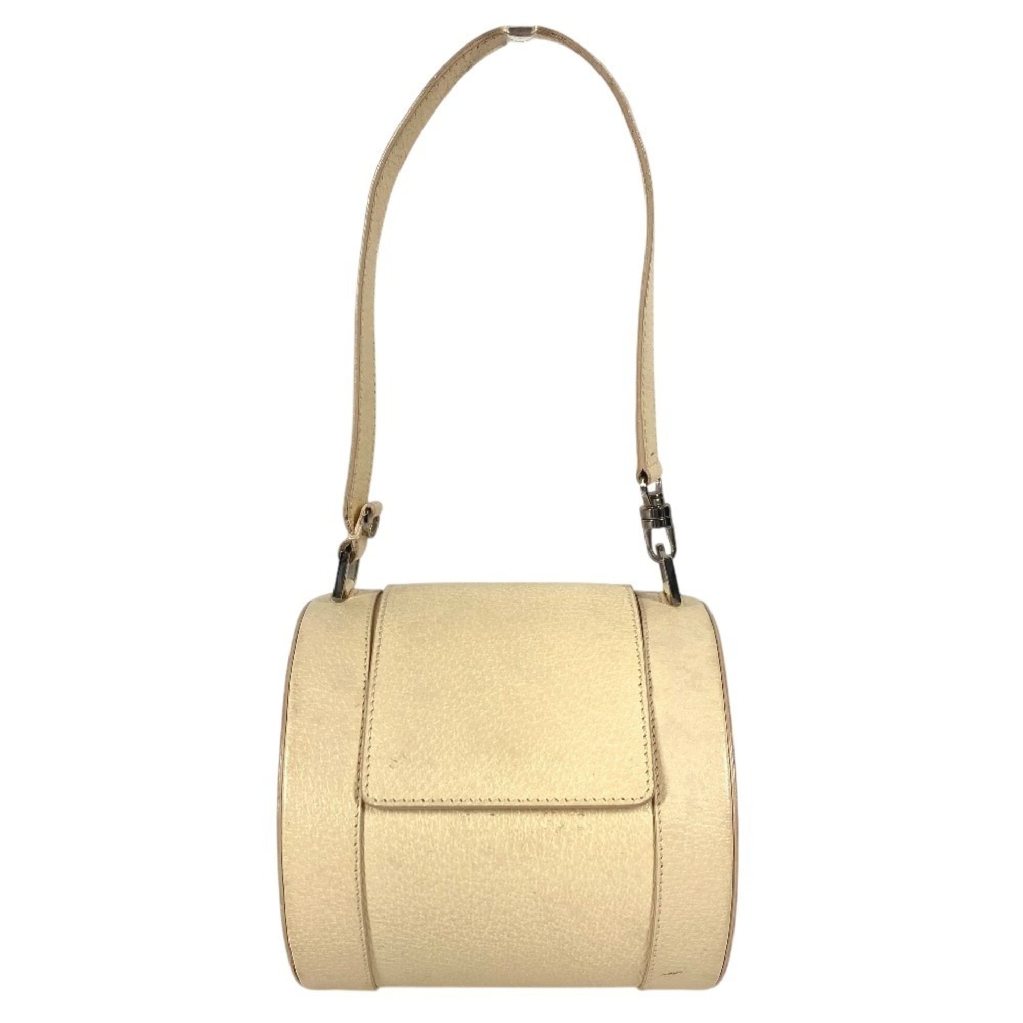 Bvlgari White Leather Shoulder Bag (Pre-Owned)