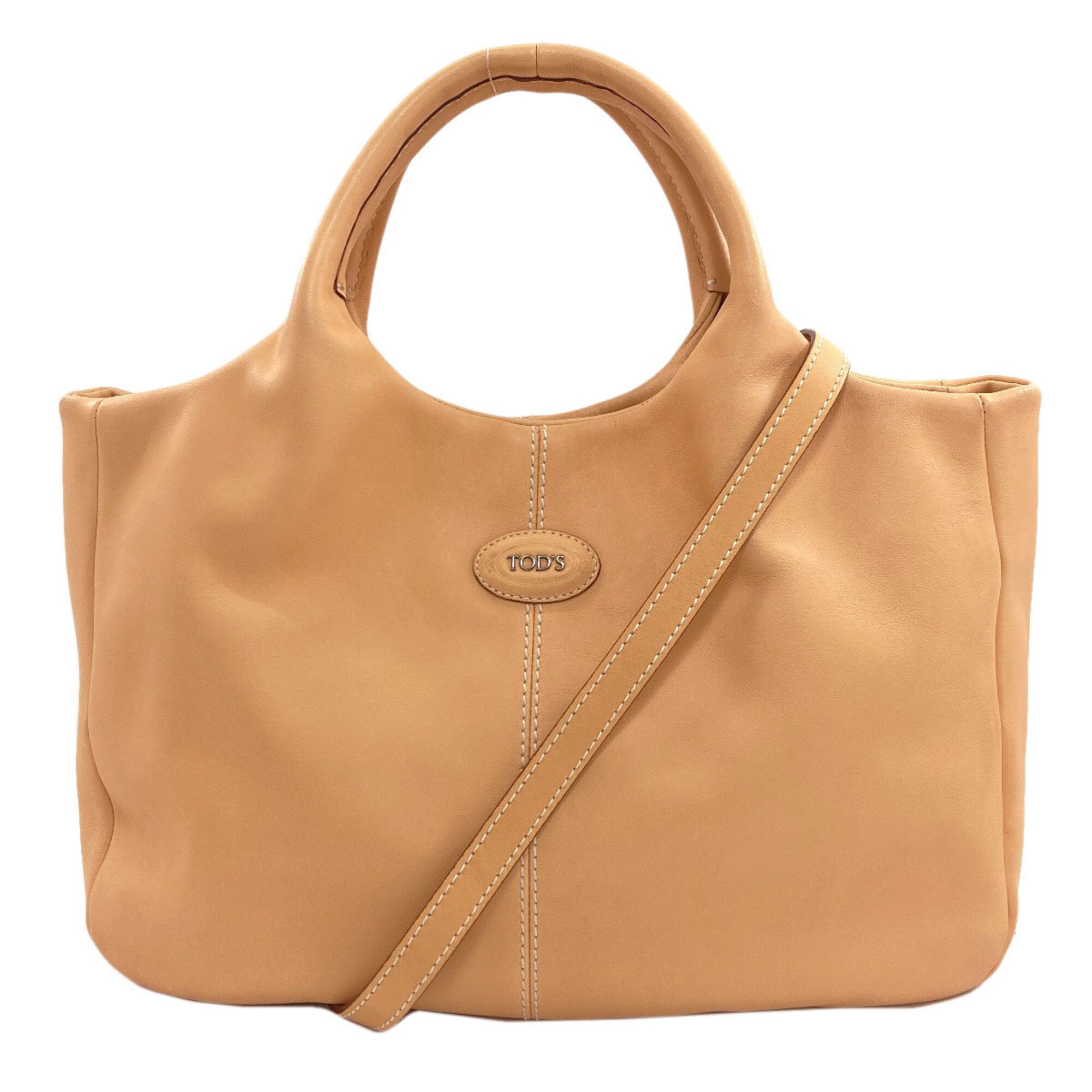 Tod's Beige Leather Handbag (Pre-Owned)